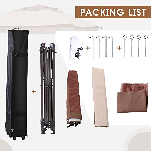 11x11ft Pop-Up Portable Instant Gazebo Canopy Tent with Mosquito Netting Outdoor Canopy Shelter with 121 Square Feet of Shade