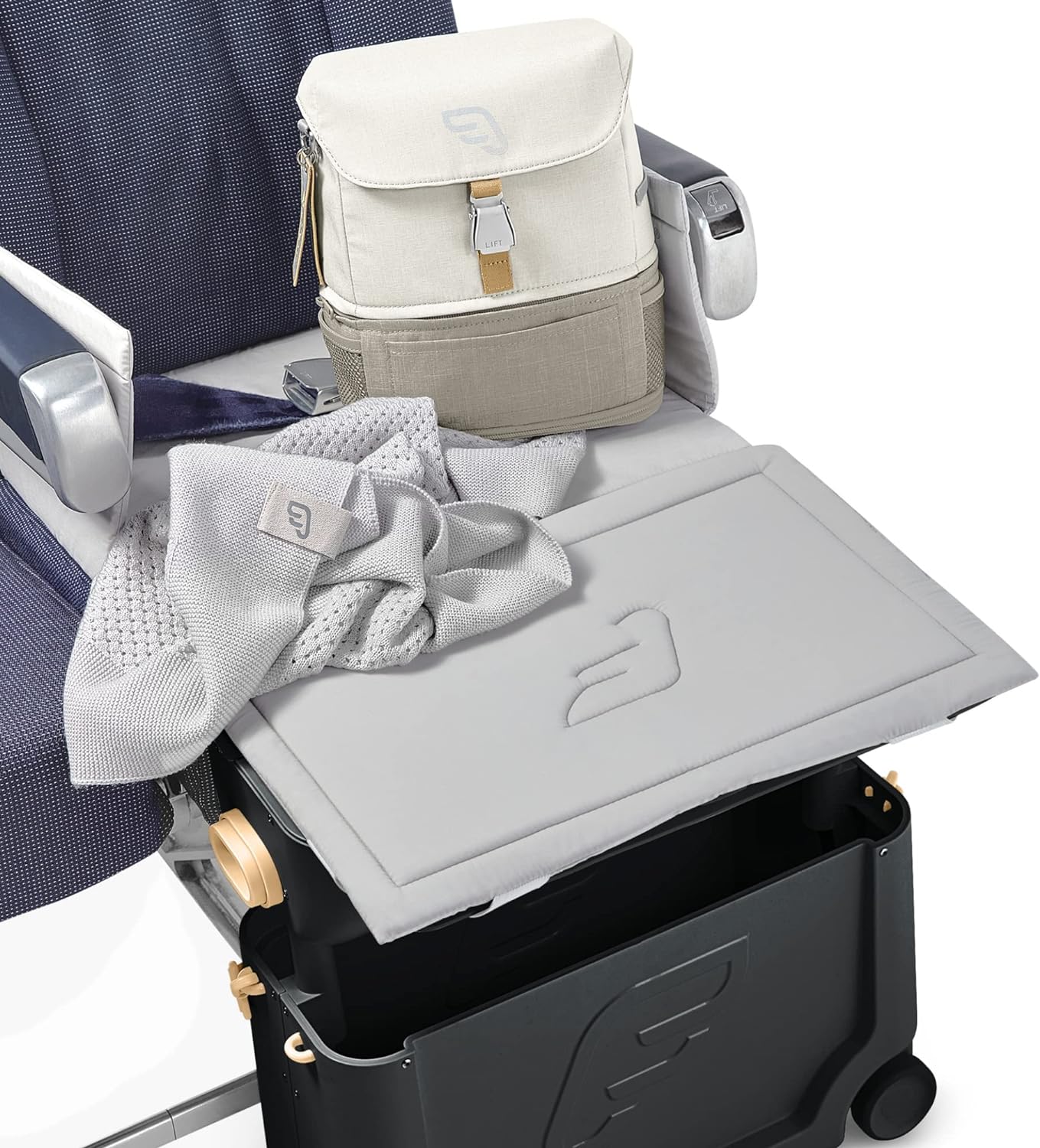 JetKids by Stokke Travel Bundle - Includes Kid��s Ride-On Suitcase & In-Flight Bed + Crew BackPack - Best for Ages 3-7