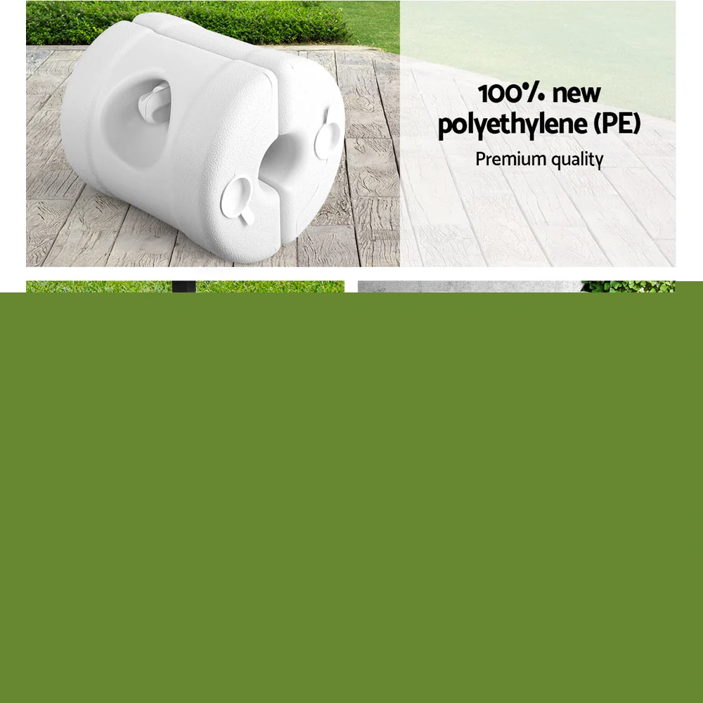 Instahut Gazebo Pop Up 3x4.5m w/Base Podx4 Marquee Folding Outdoor Wedding Camping Tent Shade Canopy White