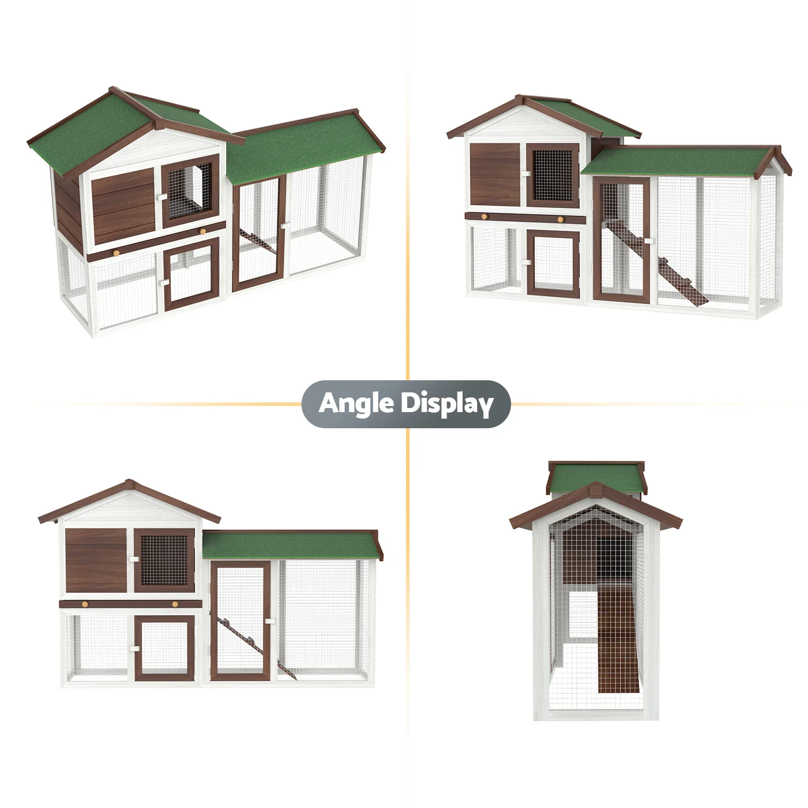 Rabbit Hutch Chicken Coop Wooden