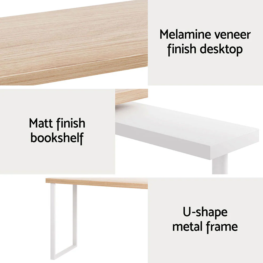 Artiss Computer Desk Bookshelf 140CM