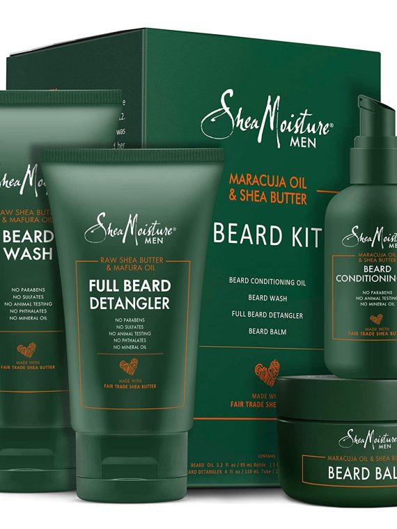2024 SheaMoisture Beard Kit for Men  Beard Wash  Beard Balm  Beard Oil  Beard Conditioner  Complete Beard Grooming Kit  Gifts for Men  Gifts for Husband  Natural Ingredients  Shea Butter & Maracuja Oil