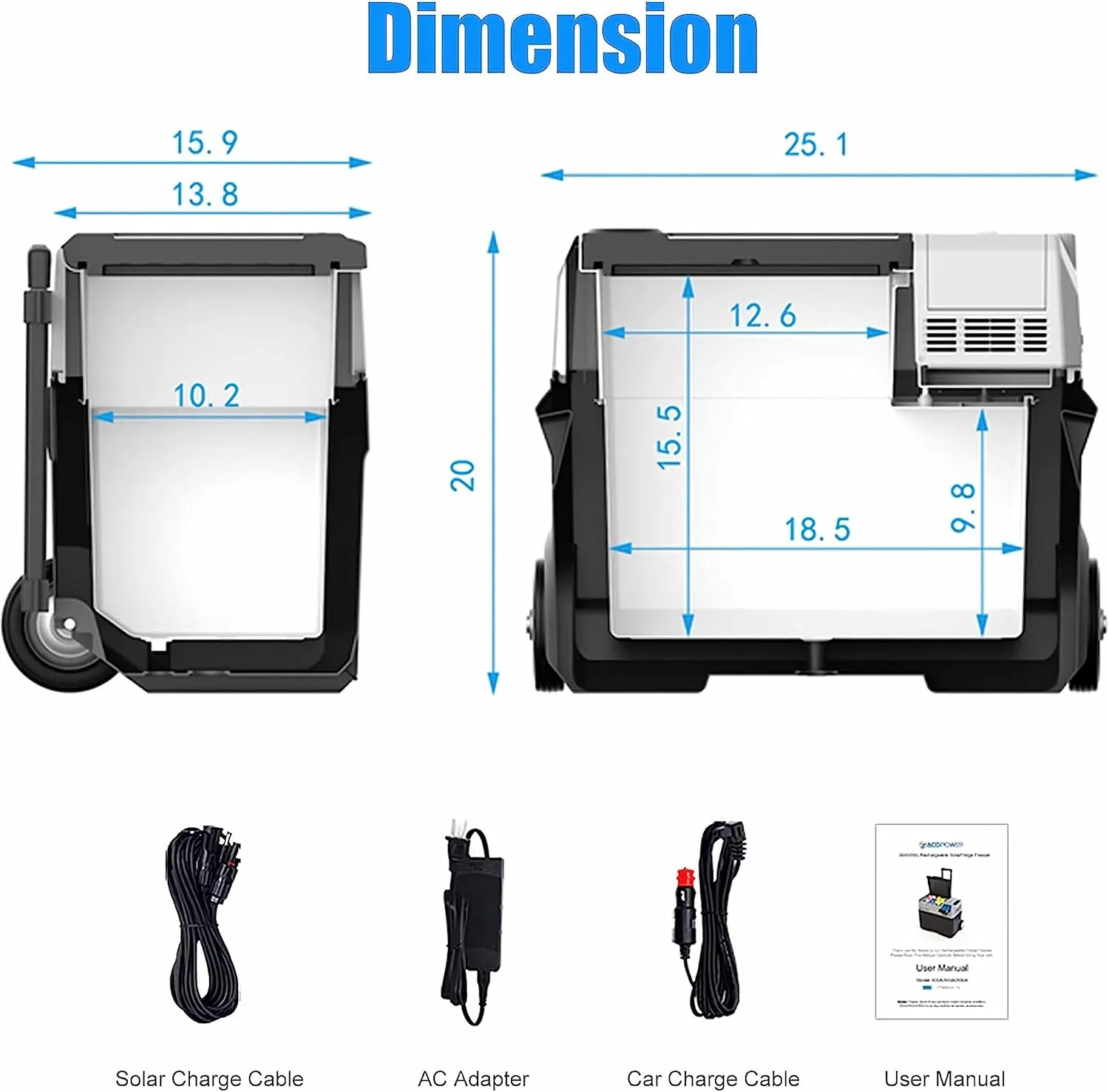 Protable Car Refridgerator, 32Qt Car Freezer with APP Control, 12V Cooler Freezer for Camping, Picnic, Hiking, RV, Boat