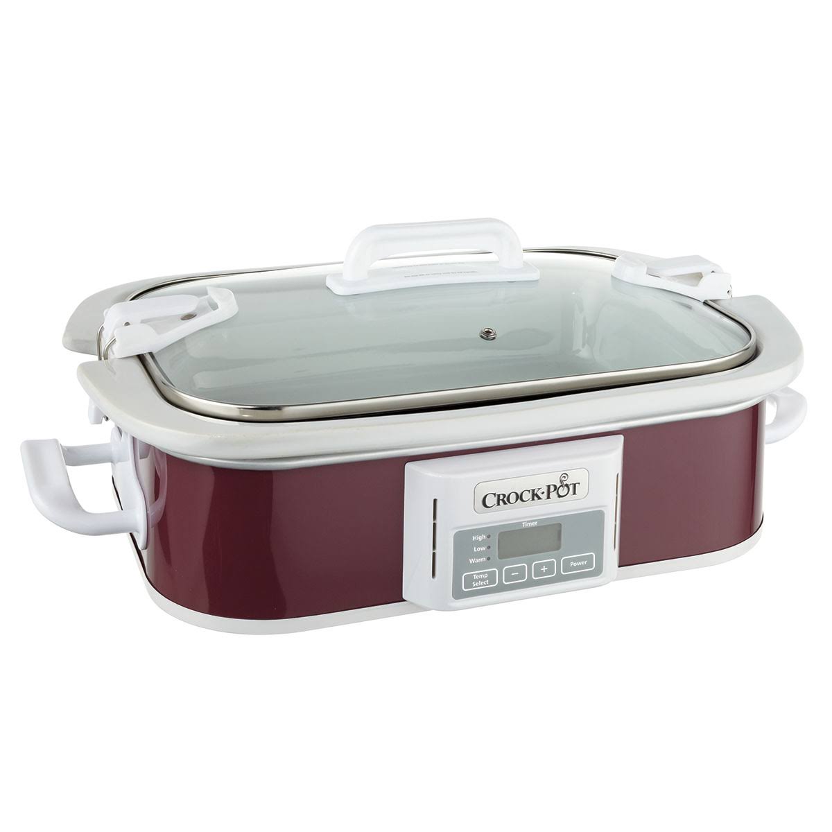 Crock-Pot 3.5-Quart Programmable Casserole Slow Cooker with Locking Lid for Easy Transport