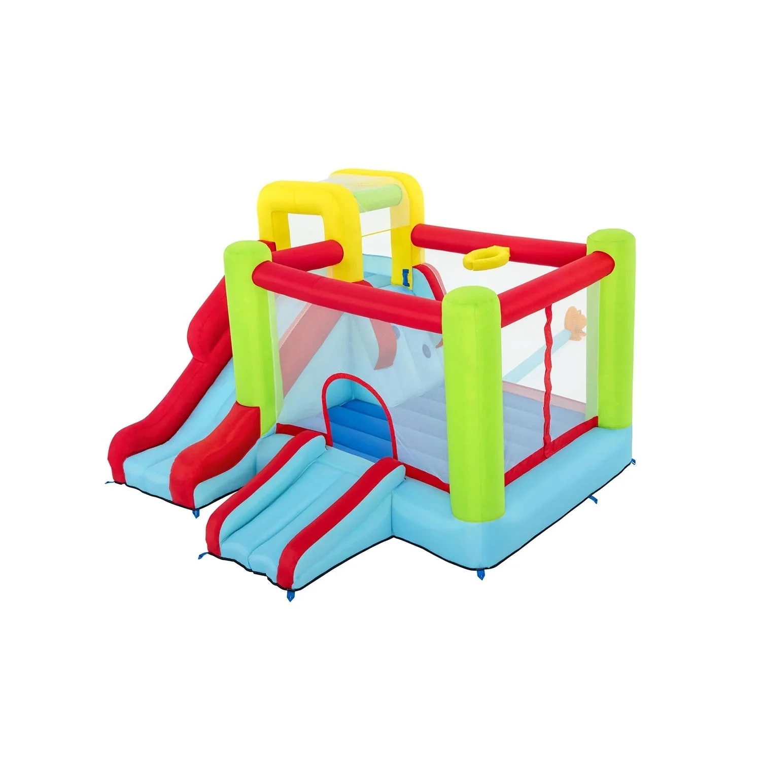 10' Inflatable Bounce House Park with Basketball and Slide. 126