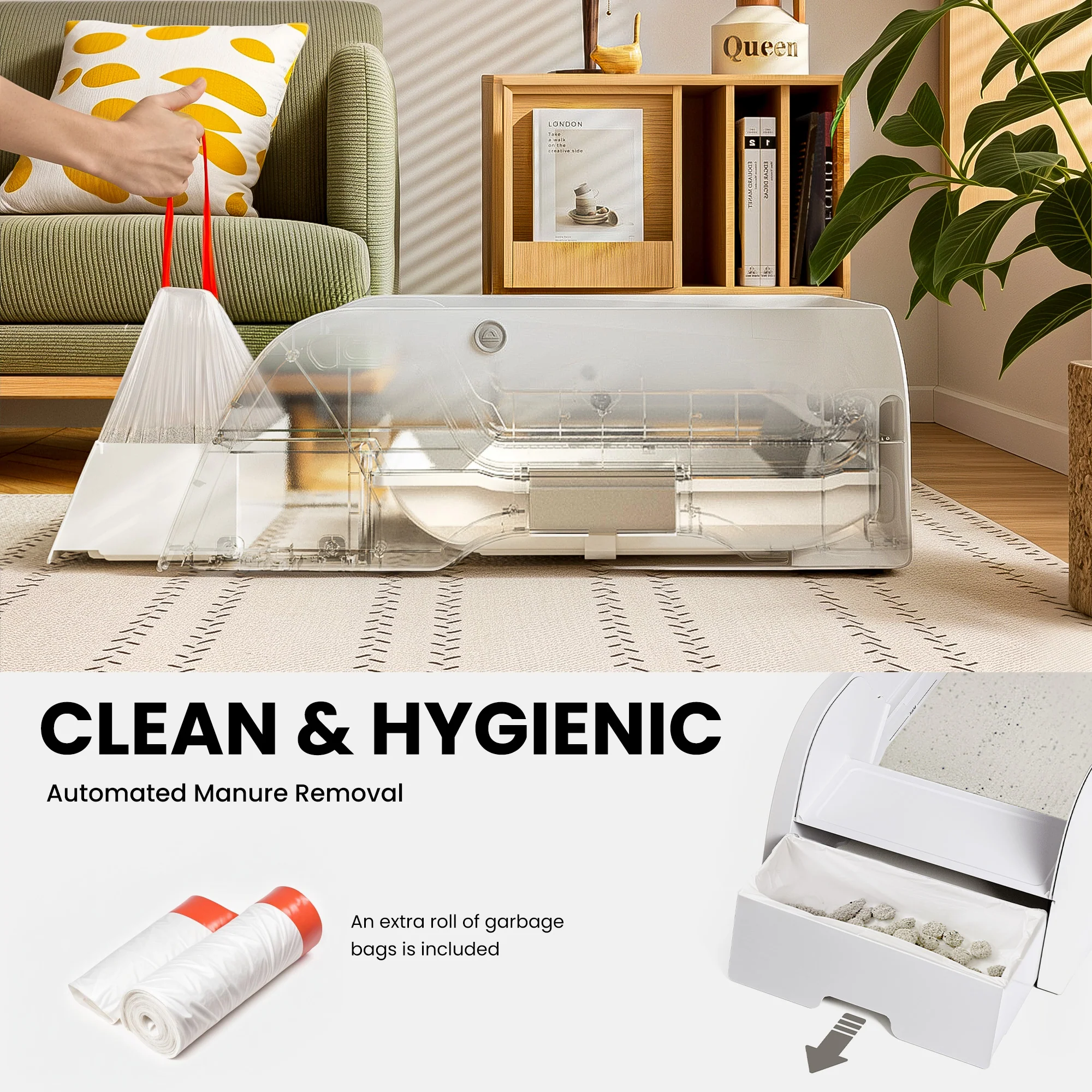 Self Cleaning Cat Litter Box with App Control