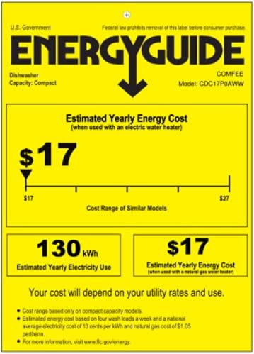 COMFEE' Portable Dishwasher Countertop with 5L Built-in Water Tank, No Hookup Needed, 6 Programs, 360?? Dual Spray, 192?H High-Temp& Air-Dry Function, Mini Dishwasher for RVs, White