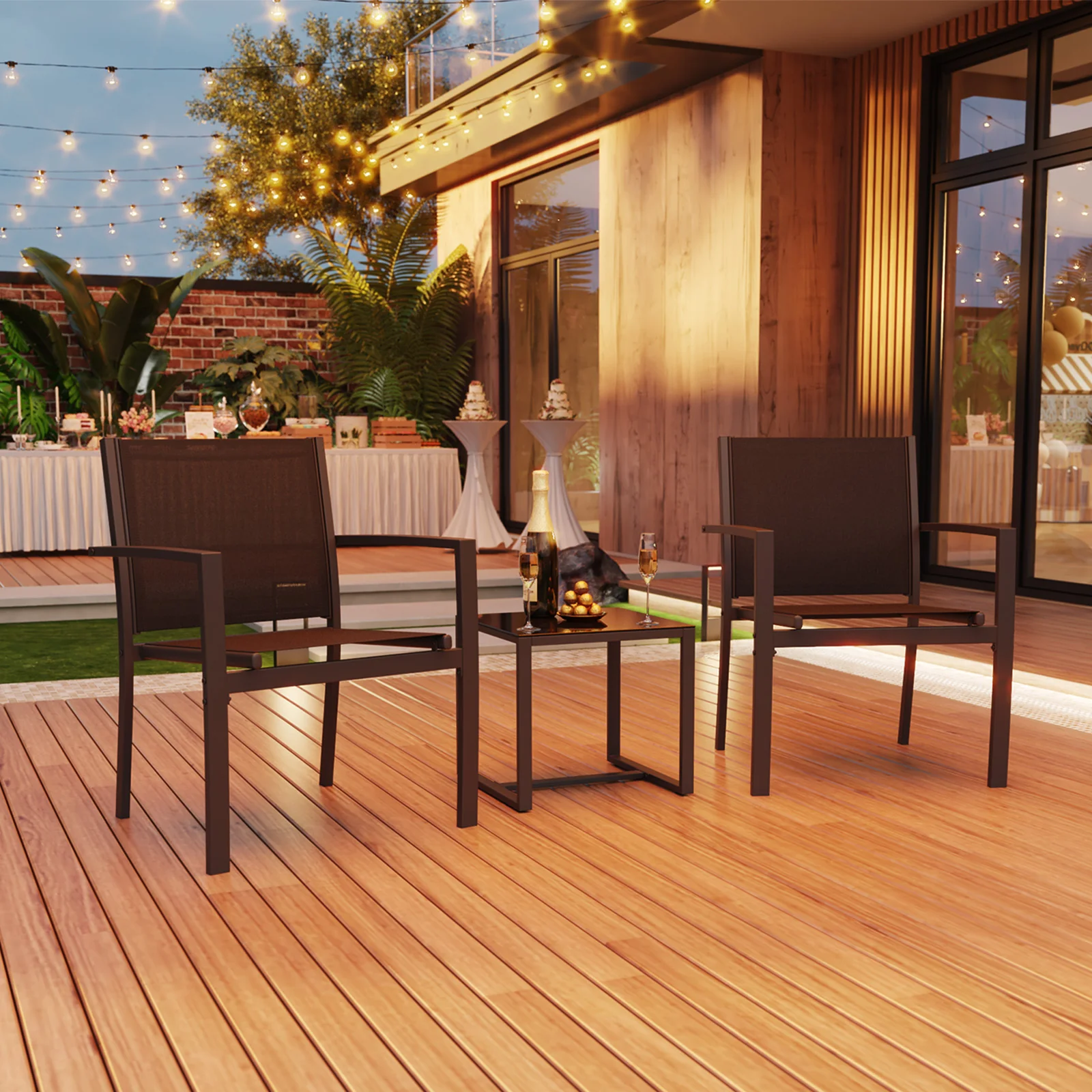 Patio Furniture Set 3 Pieces