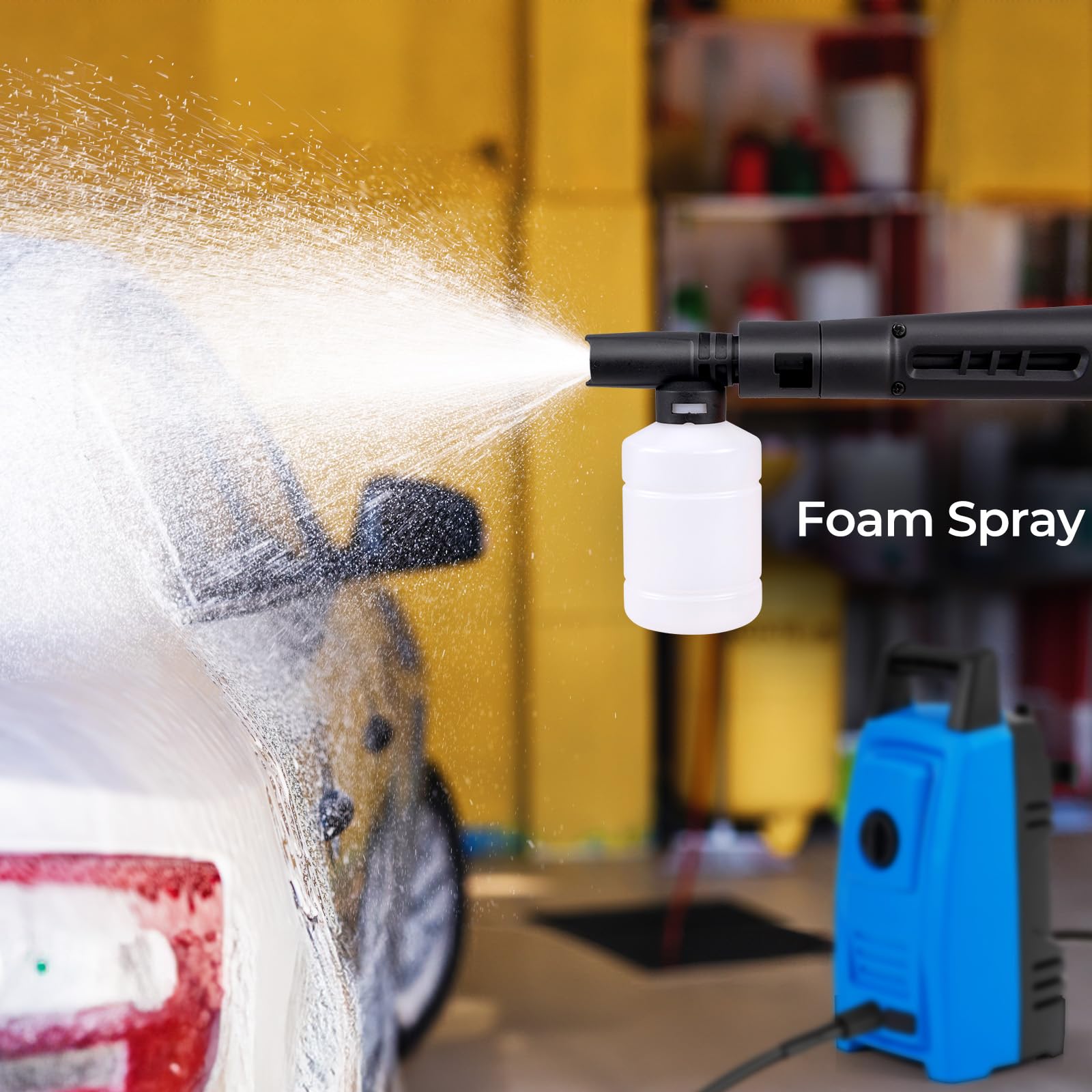Electric Pressure Washer, 1900 PSI 1.8 GPM High Pressure Power Washer w/ 4 Quick Connect Nozzles