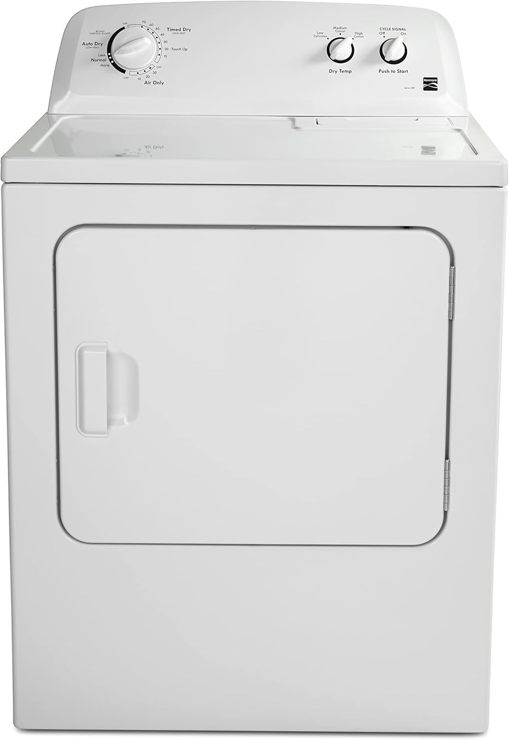 29��� Front Load Electric Dryer with Wrinkle Guard and 7.0 Cubic Ft. Total Capacity, White