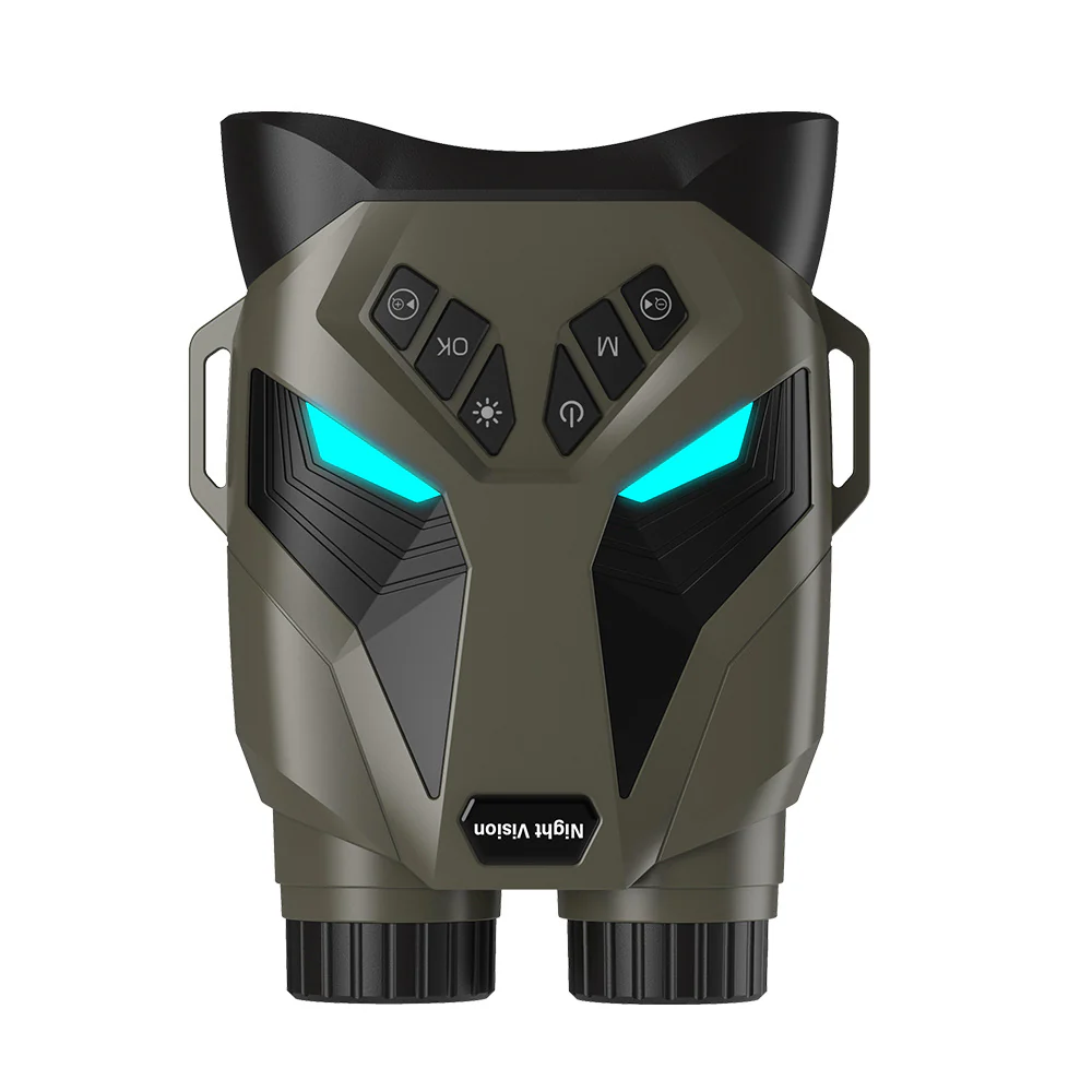 Green 4K Portable Digital Night Vision Binoculars - HD Photo & Video Infrared Scope