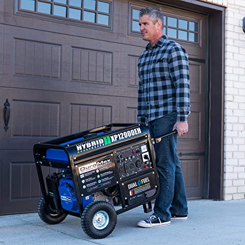 DuroMax XP12000EH Dual Fuel Generator �C 12,000W Gas/Propane, 457cc 4-Stroke Engine, EPA/CARB Compliant