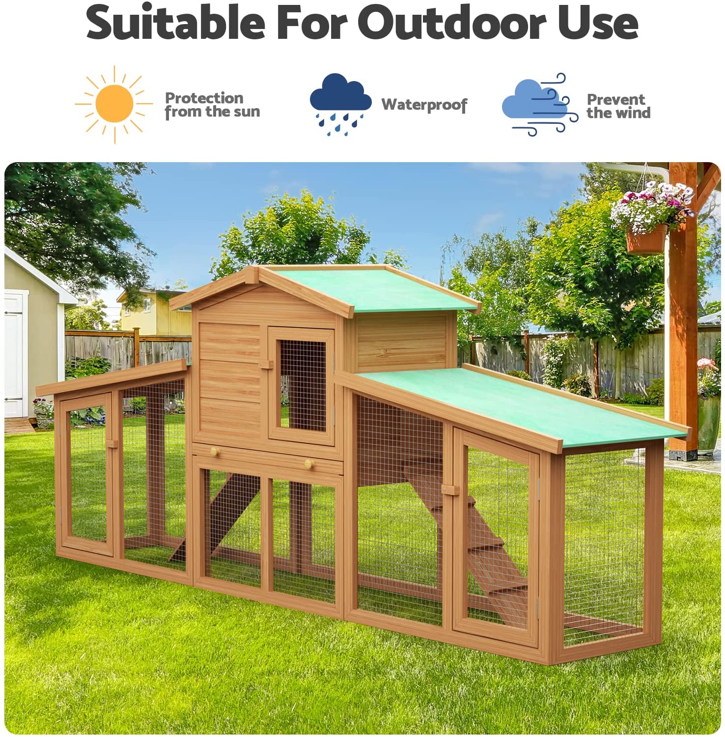 Rabbit Hutch Chicken Coop 2 Level