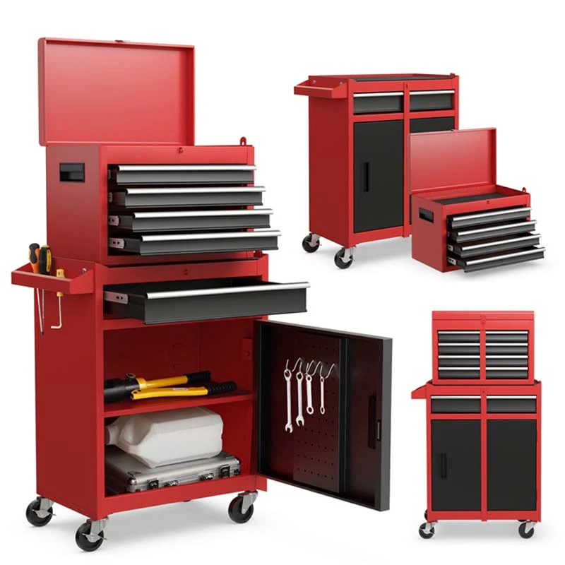 5-Drawer Rolling Tool Chest Removable Tool Storage Cabinet Metal Toolbox Organizer with Lock
