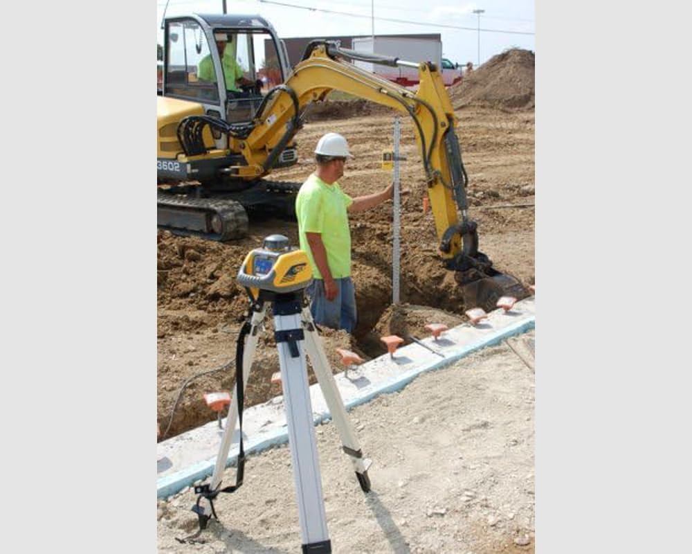 LL100N-2 Laser Level Kit with HR320 Receiver and Clamp, 15' Grade Rod (Inches), Tripod, and System Case , Yellow