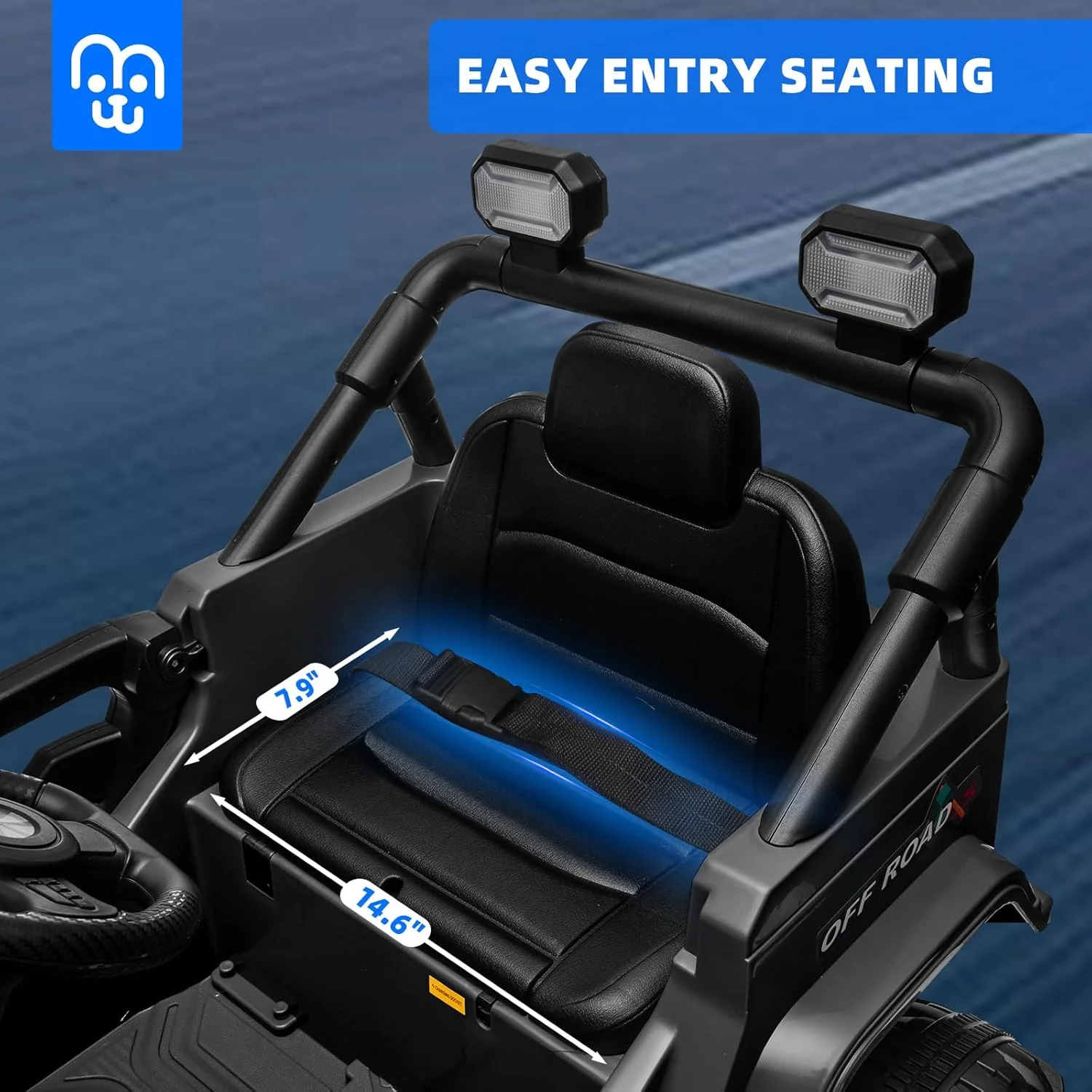 12V Kids Electric Ride on Truck Car Remote Control, Twin 35W Motors 3.5MPH Max Speed, Bluetooth USB Music Player, 4 Wheels Suspension LED Lights Safety Belt, Gift for Boy & Girl-Rosy