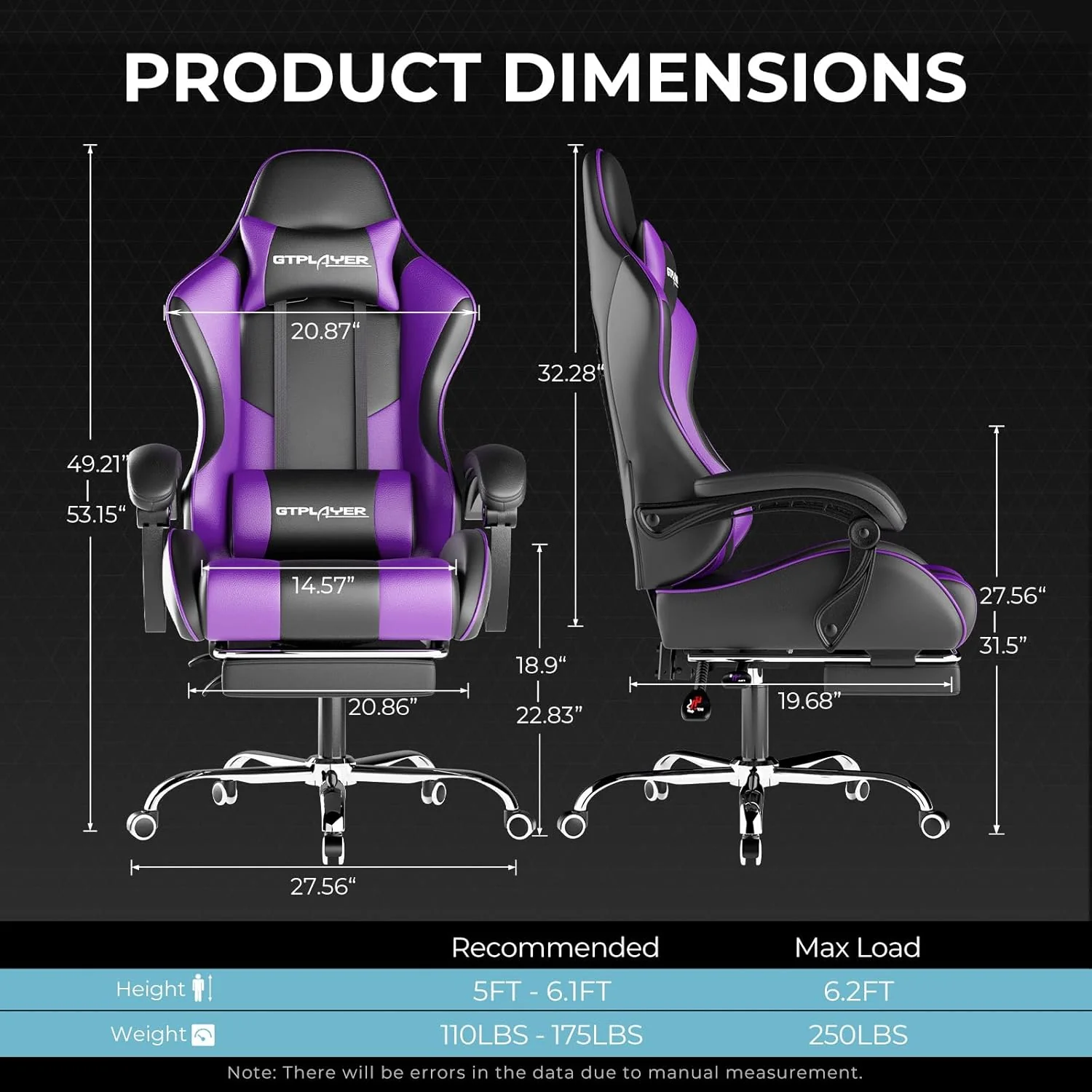 Gaming Chair with Footrest and Lumbar Support �C Ergonomic Computer Chair with Headrest, 360�� Swivel, Height Adjustable, White