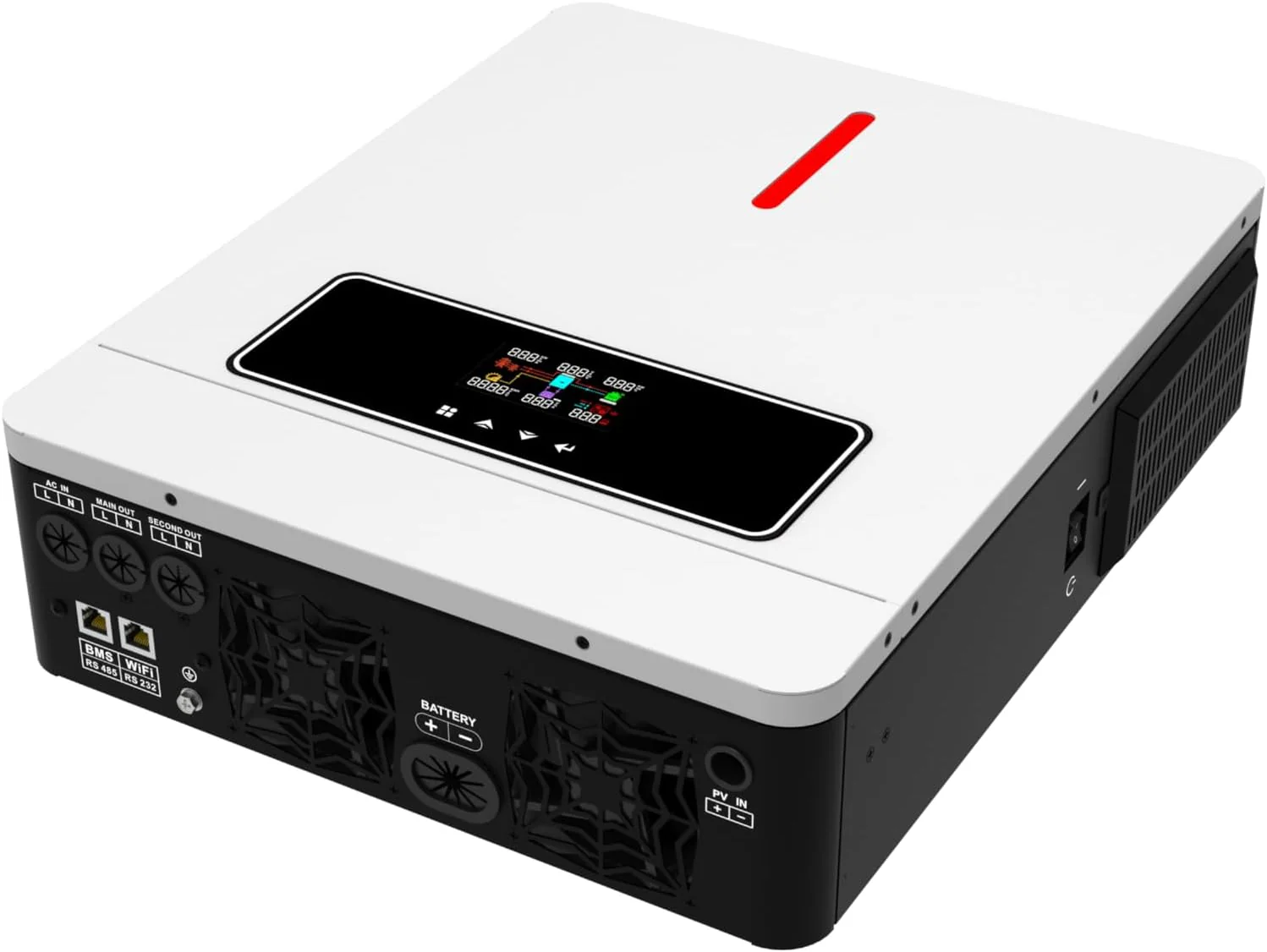 3600W Hybrid Pure Sine Wave Power Inverter with 120A MPPT Solar Charger .dc 24V to ac 110v 60HZ Solar Converter for Home,Car ��Cabin (DC24V(Range20V-30V) 3600VA)