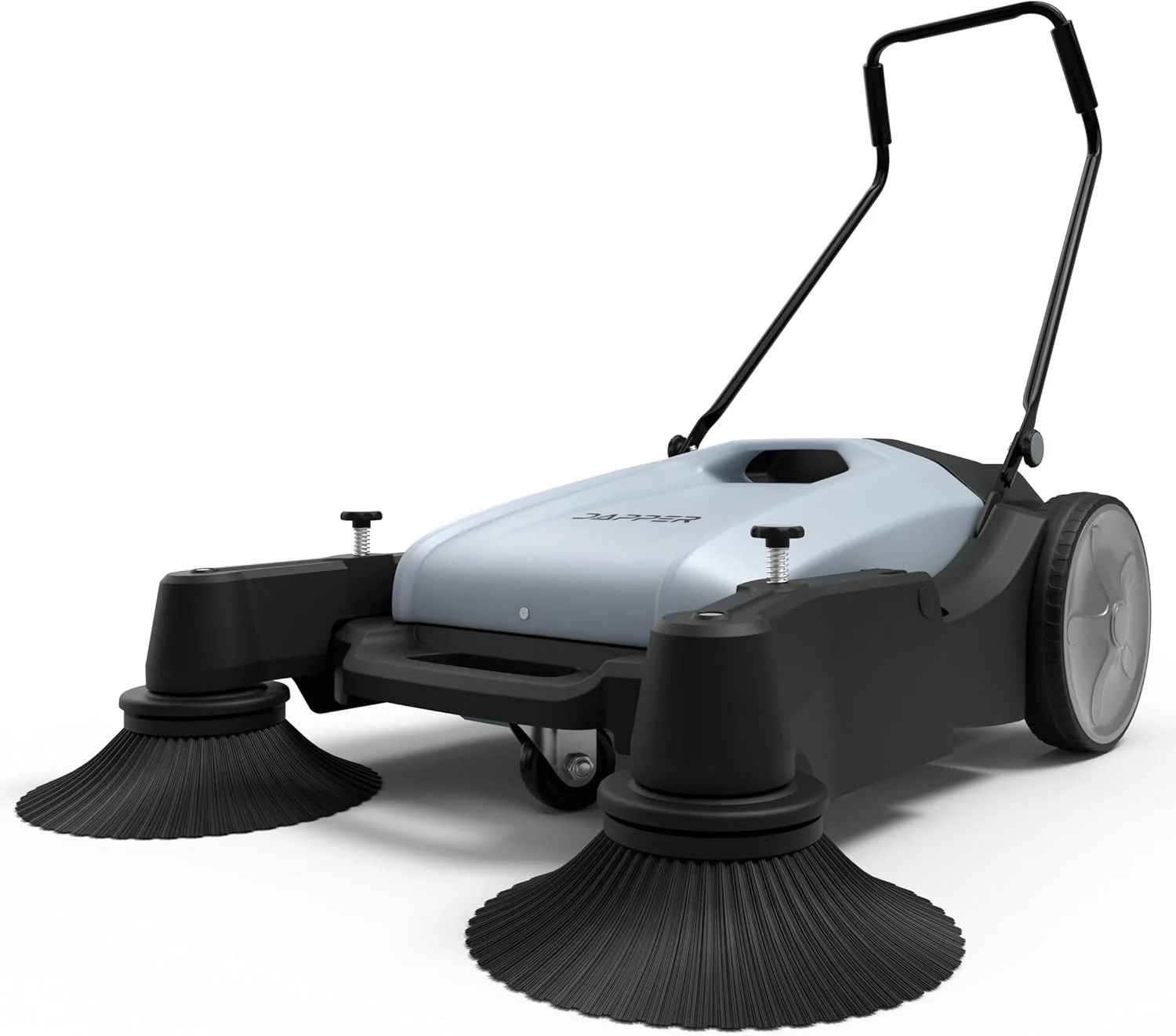 Walk-Behind Outdoor Hand Push Floor Sweeper - 5.25 Gallon Capacity - 25.5