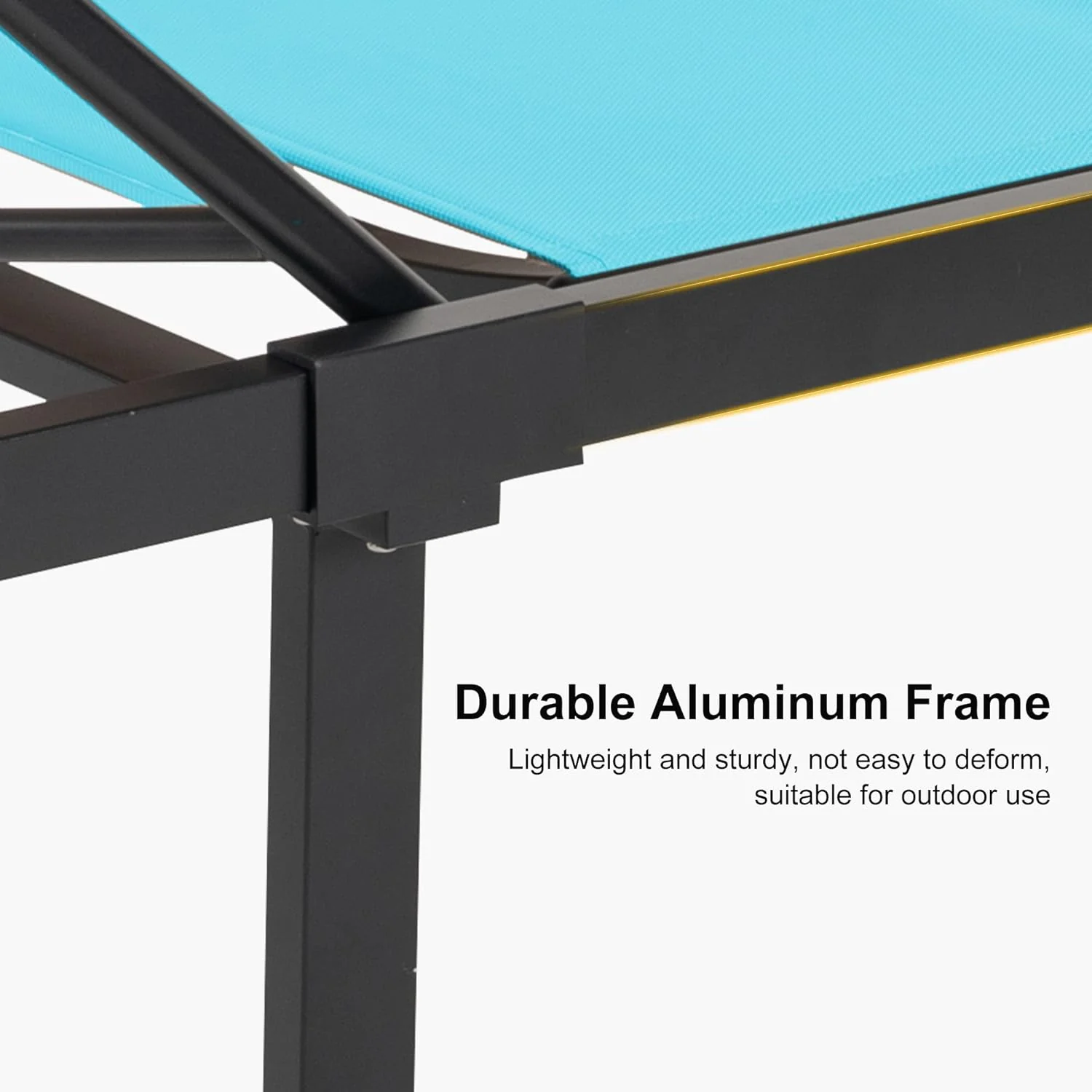 PURPLE LEAF Patio Tanning Lounge Chair Set with Face Down Hole Outdoor Aluminum Adjustable Reclining Chairs Wheels Pillows and Table for Poolside Beach Sunbathing Lounger, Beige