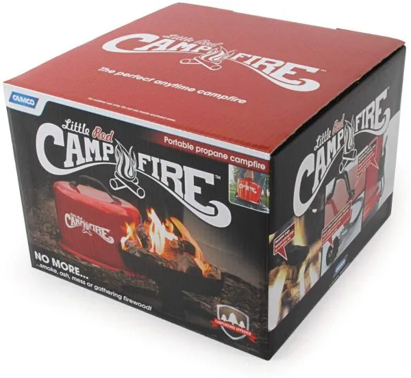 Camco Little Red Campfire 11.25��� Portable Propane Fire Pit with 65,000 BTU for Camping & Patios