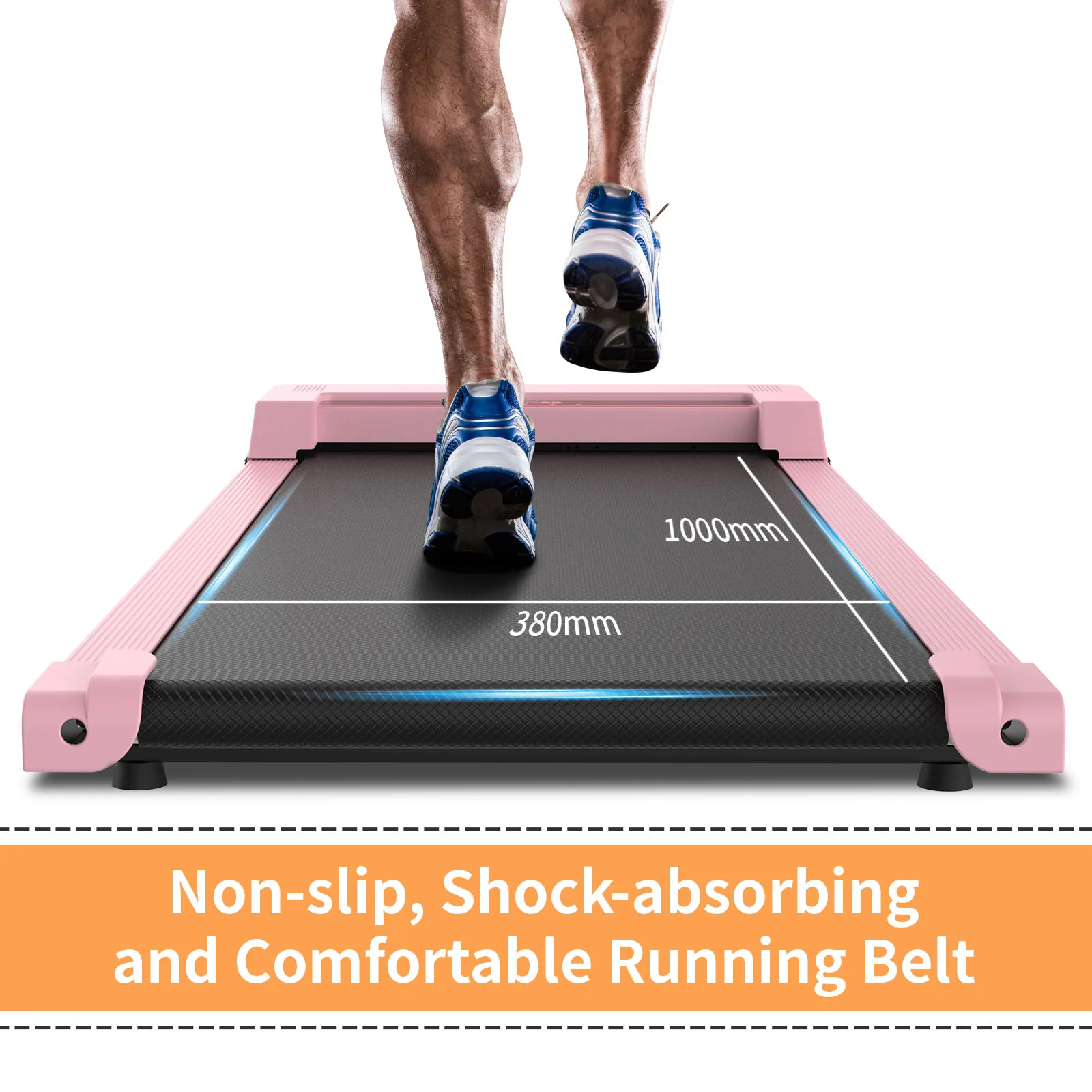 Walking Pad Treadmill Fitness Pink