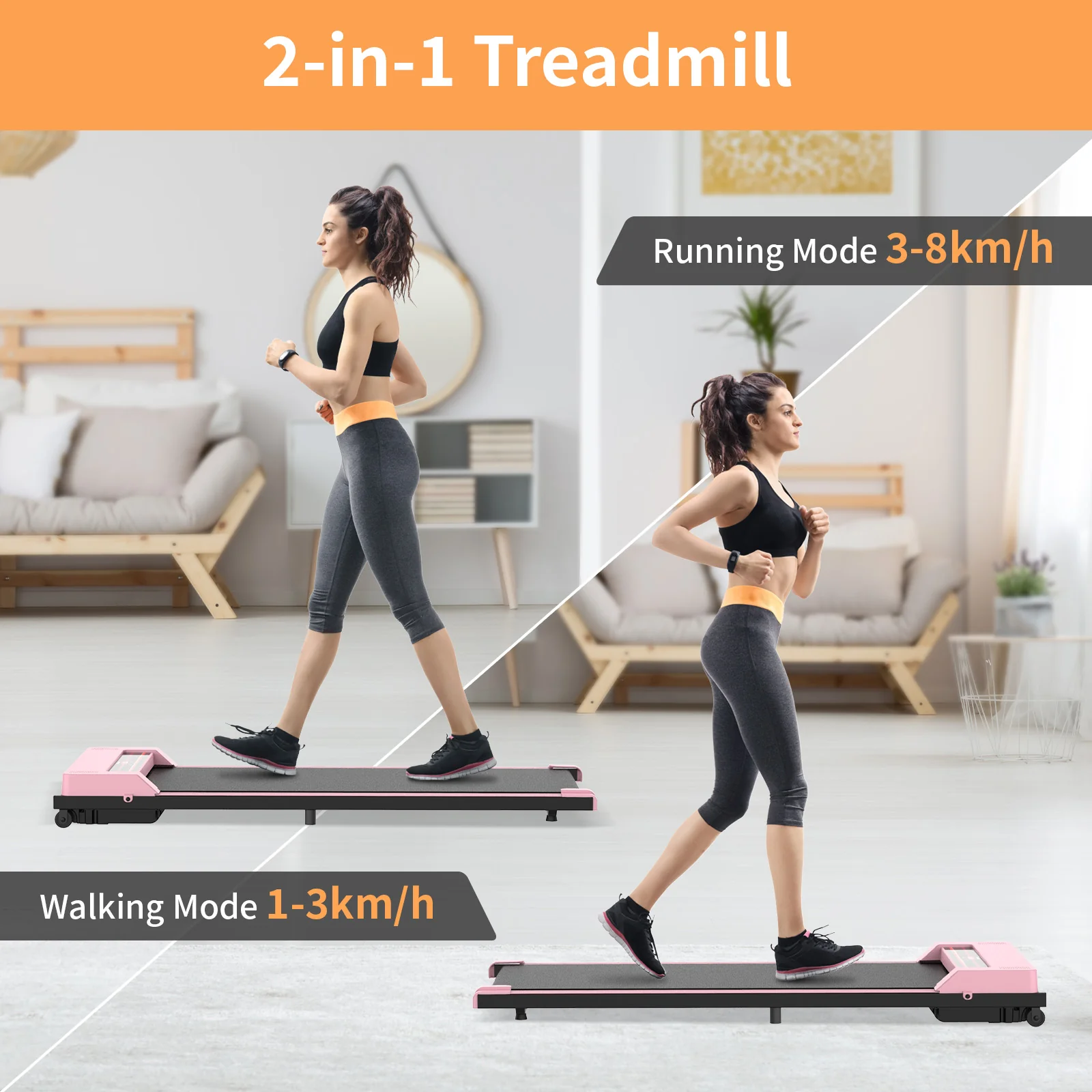 Treadmill & Electric Standing Desk 120cm
