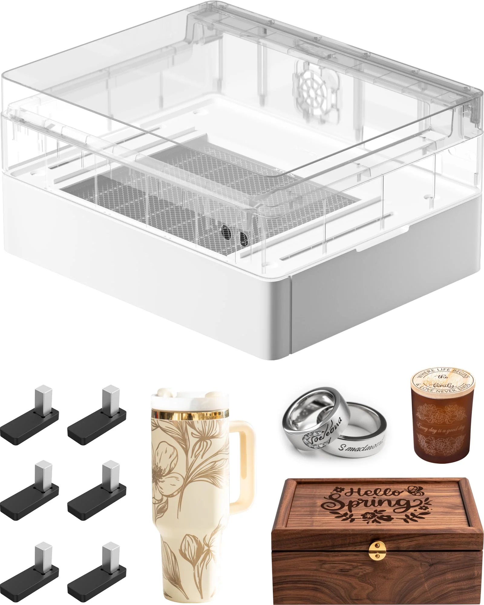 M1 Ultra Riser Base with Honeycomb Panel, Honeycomb Working Panel for Fast Heat Dissipation and Desktop-Protecting, Pre-assemble Riser Base, Dimension: 24.4