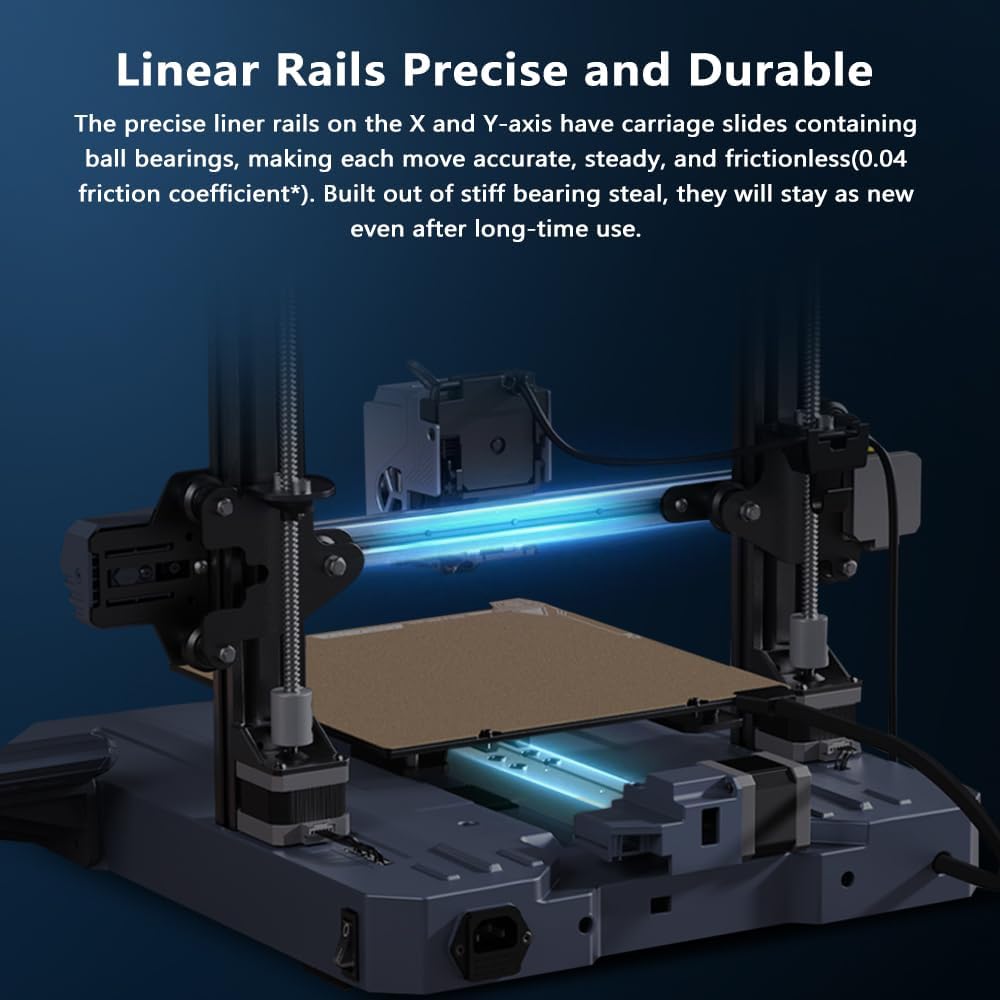 2024 New Version Creality K1C 3D Printer, 600mm/s Fast Printing Speed and Clog-free Direct Extruder, Support 300�� Printing and Carbon Fiber Filament, Auto Leveling and AI Camera 8.66*8.66*9.84 inch