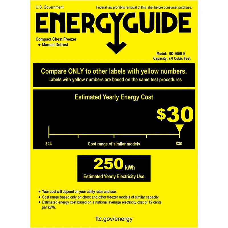 7 Cubic Feet Chest Freezer with Adjustable Temperature Controls