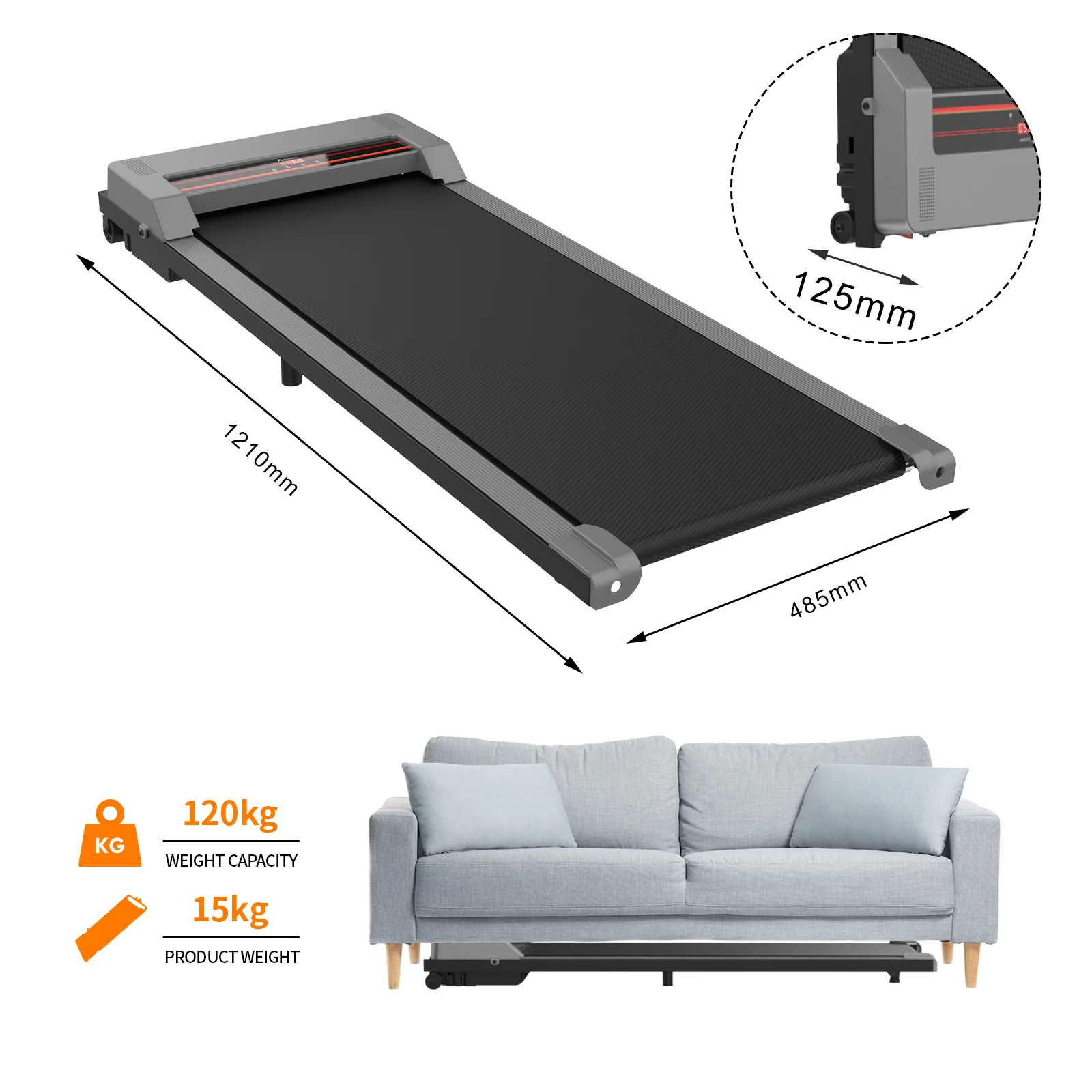 Walking Pad Under Desk Treadmill Low Noise