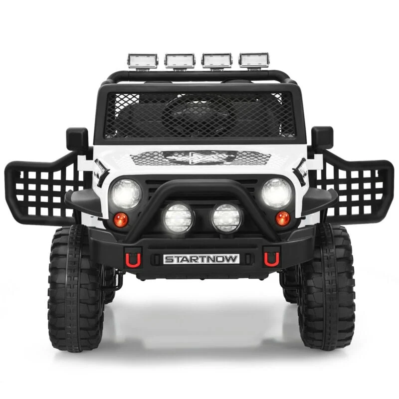 Kids Ride on Jeep Car 12V Battery Powered Electric Riding Toy Truck with Remote Control, Lights & Music