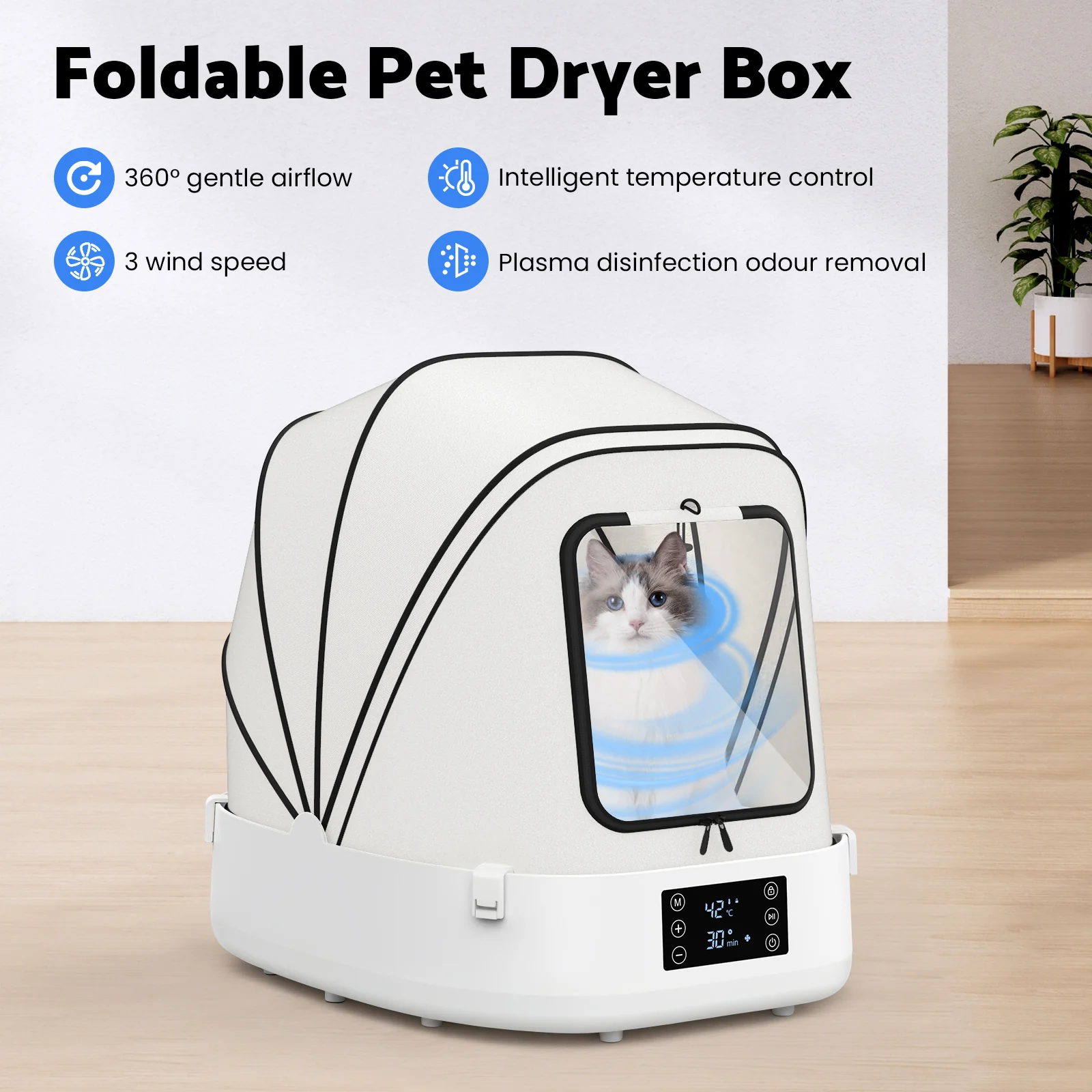 Foldable Automatic Pet Hair Dryer Box