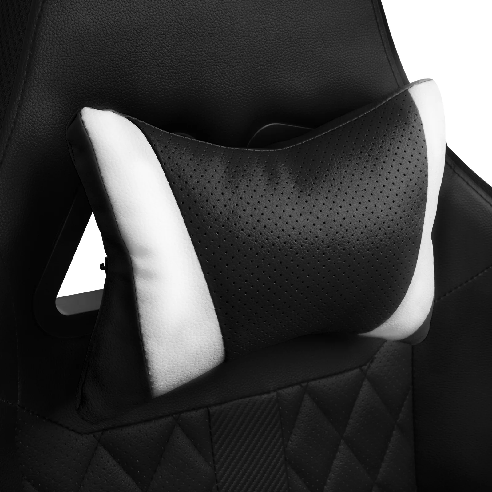 Gaming Chair 12 RGB LED Massage Chair  White