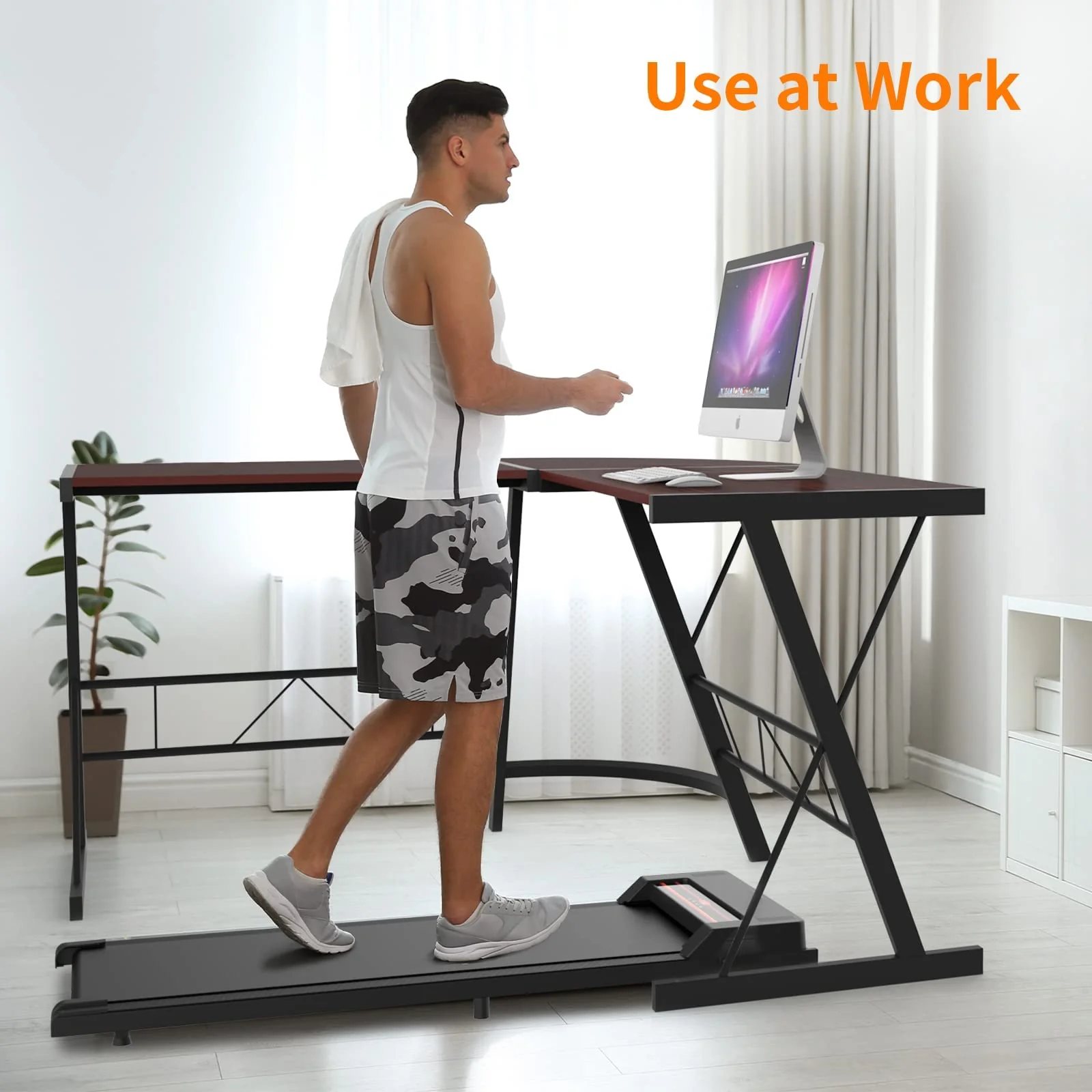 Walking Pad Treadmill Fitness Black