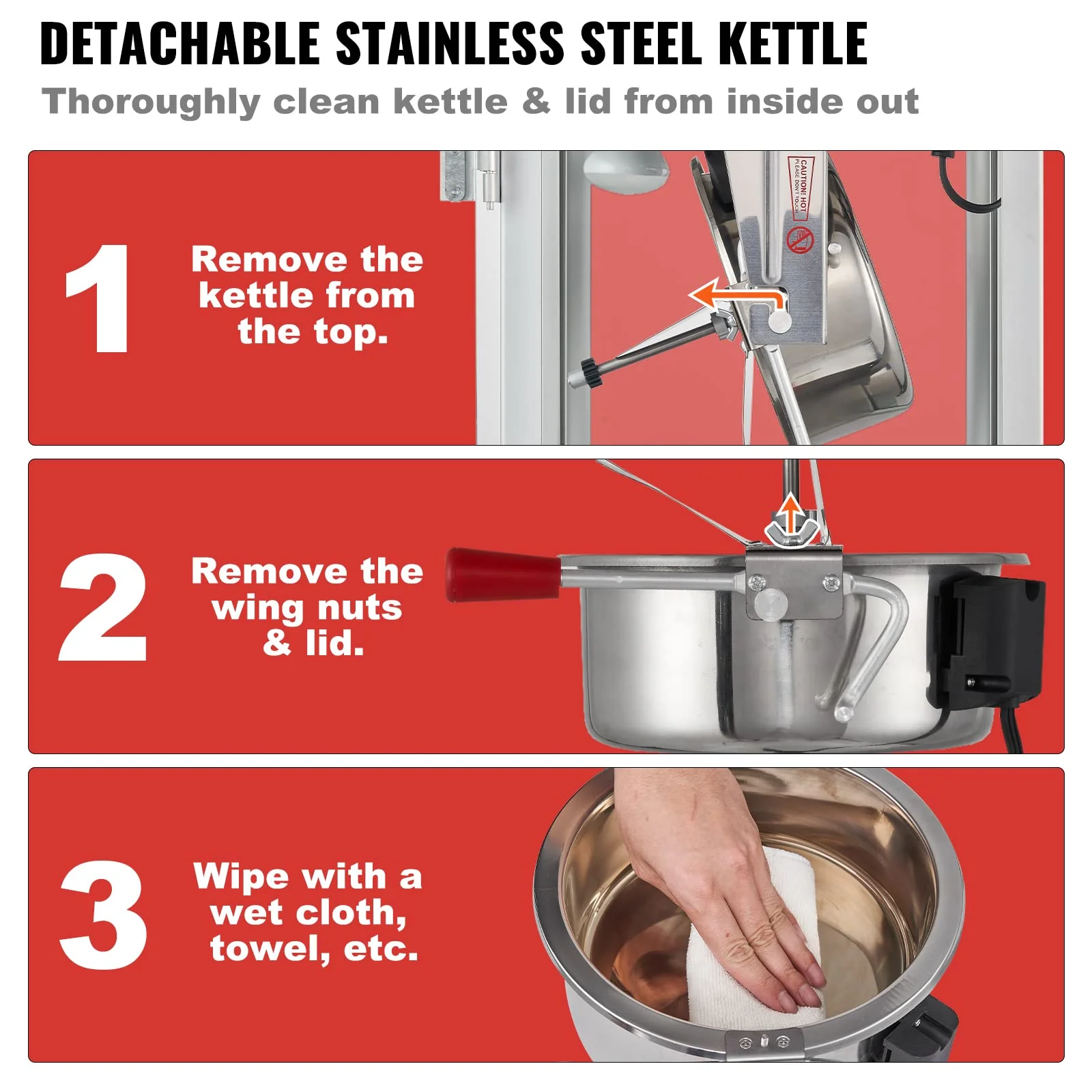 VEVOR Commercial Popcorn Machine for 48 Cups per Batch