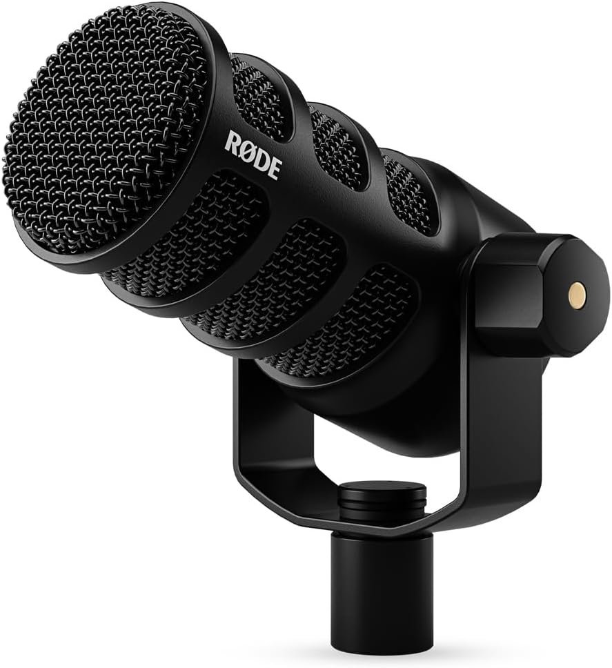 RØDE PodMic Broadcast-Quality Dynamic Microphone with Integrated Swing Mount for Podcasting, Streaming, Gaming, and Voice Recording