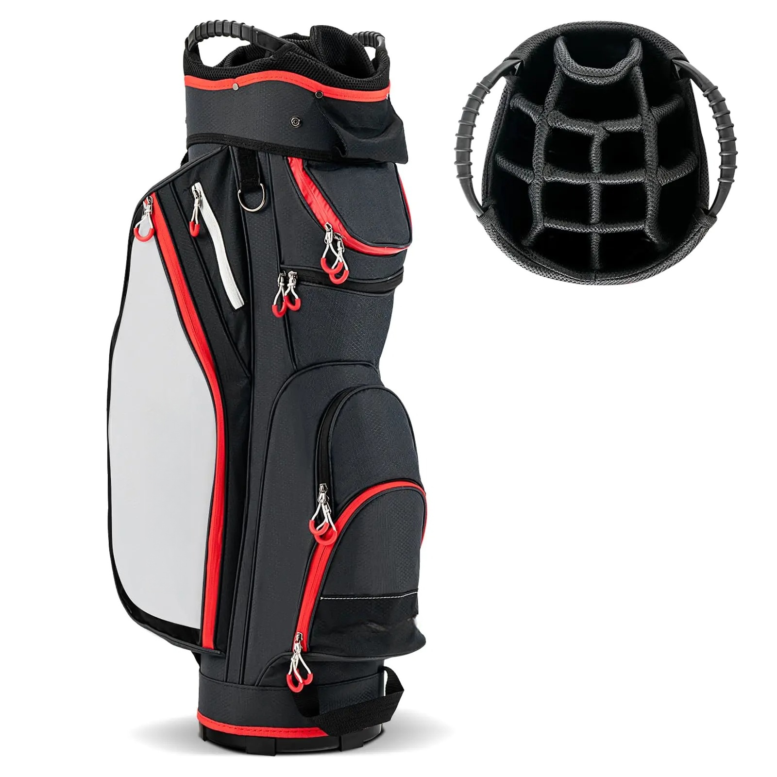 Golf Cart Bag with 14-Way Dividers, Lightweight Portable Golf Club Bag