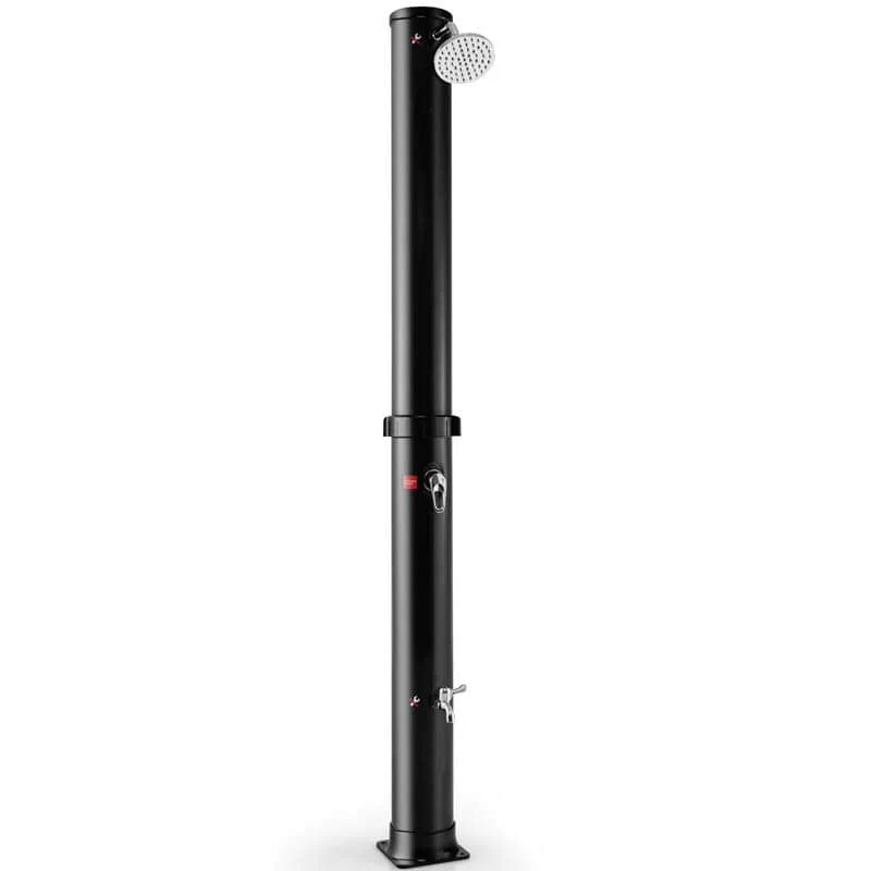 7.2 FT 10 Gallon Solar-Heated Outdoor Shower, 360�� Swivel Shower Head Freestanding Shower for Poolside Beach