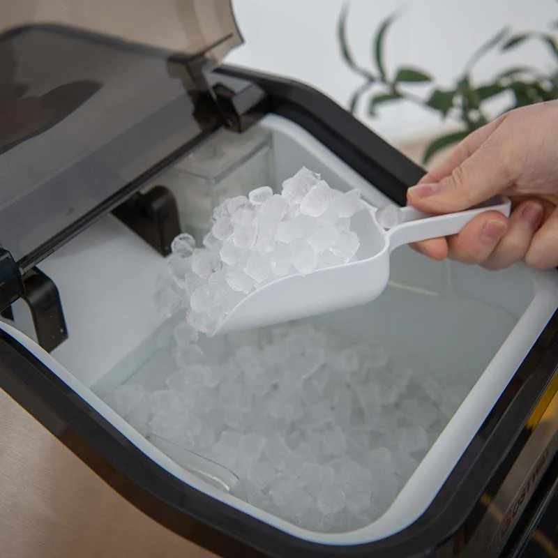 60Lbs/24H Nugget Ice Maker Countertop with 2 Ways Water Refill & Self-Cleaning, Stainless Steel Portable Ice Cube Machine