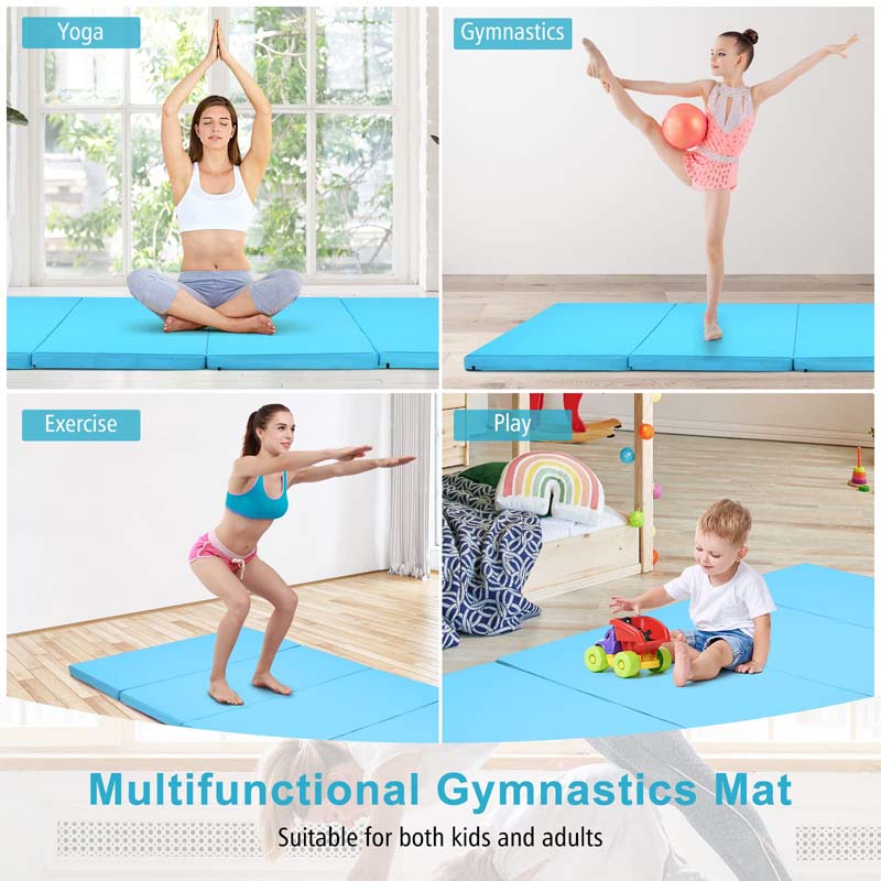 8' x 4' Anti-Tear Folding Gymnastics Mat for Yoga Fitness, 2
