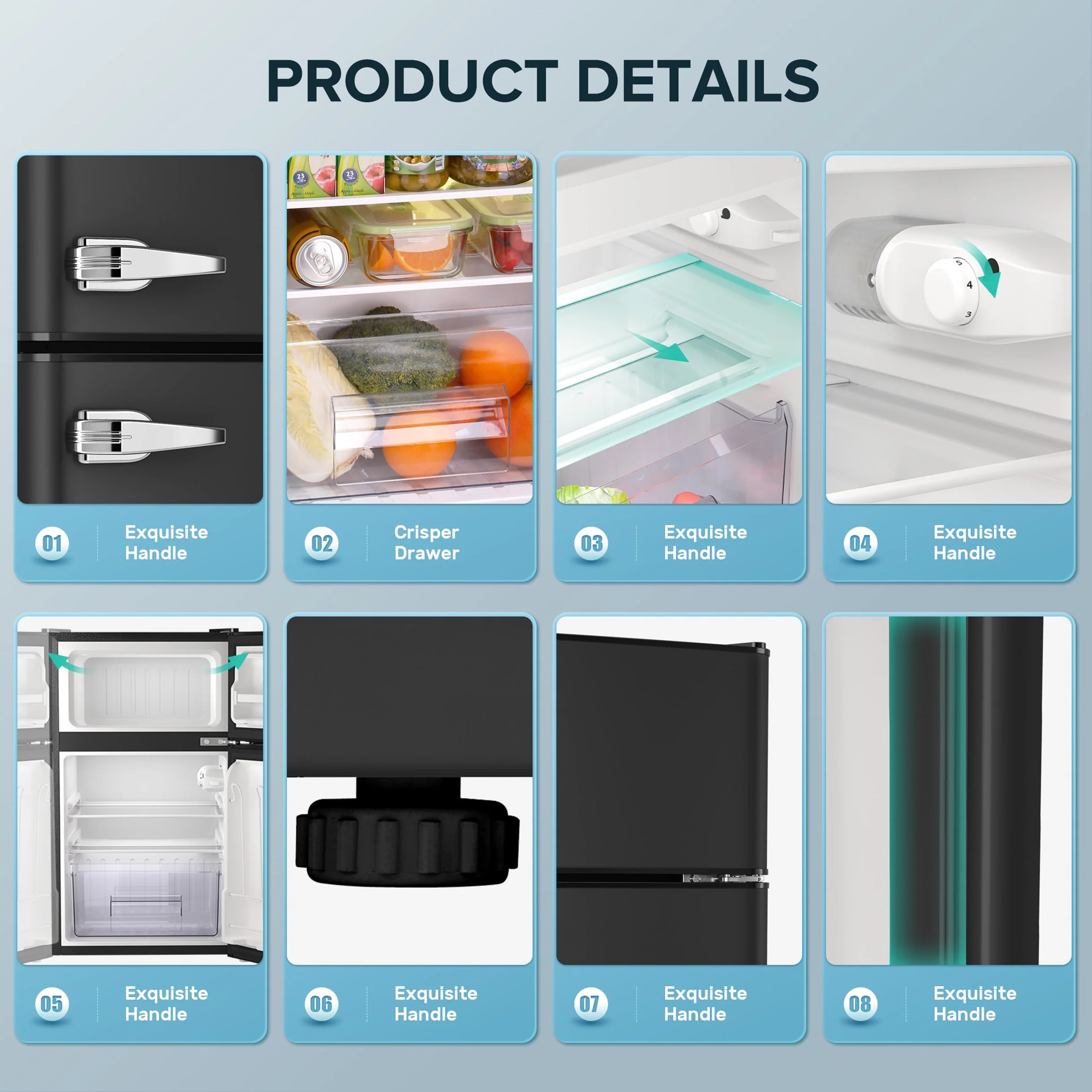 3.2 cu. ft. 2-Door Mini-Refrigerator in Black