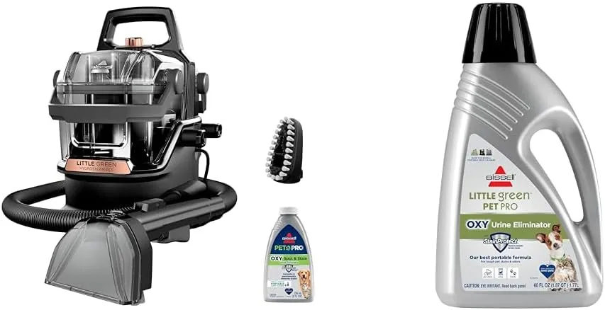 Green HydroSteam Multi-Purpose Portable Carpet and Upholstery Cleaner, Car and Auto Detailer, 3618, Black and Copper Harbor