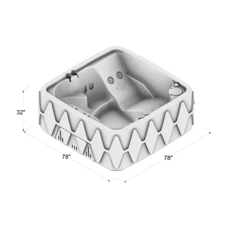 Aquarest Spas,Jet Square Plug And Play Hot Tub with Ozonator