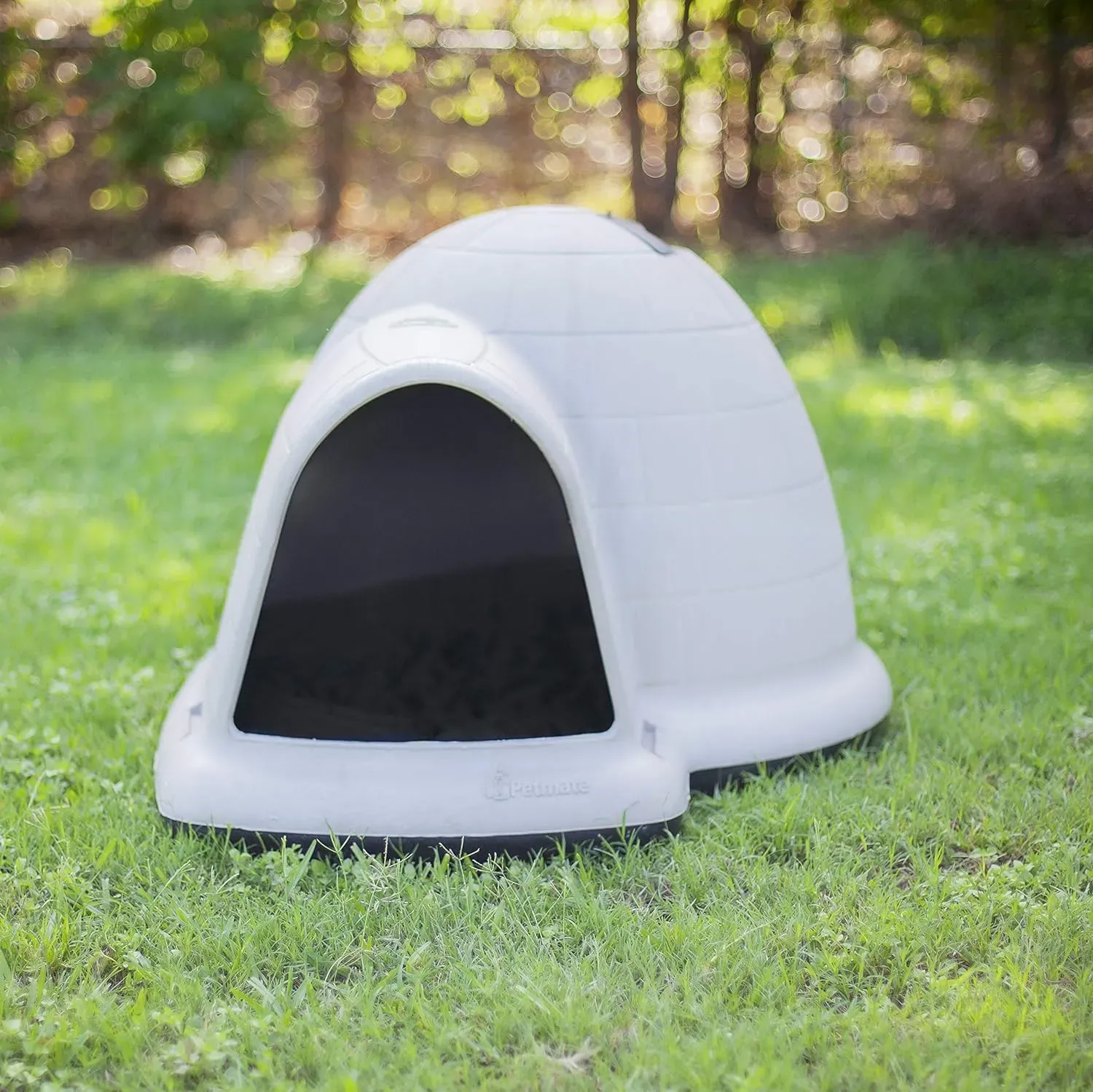 Petmate Indigo Dog House (Igloo Dog House, Made in USA with 90% Recycled Materials, All-Weather Protection Pet Shelter) for XL Dogs -90 to 125 pounds, Made in USA