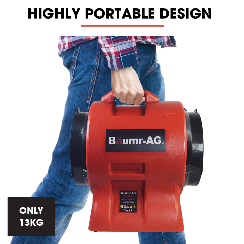 Baumr-AG 300mm 12 inch Portable Air Blower Mover Axial Ventilation Extraction Fan