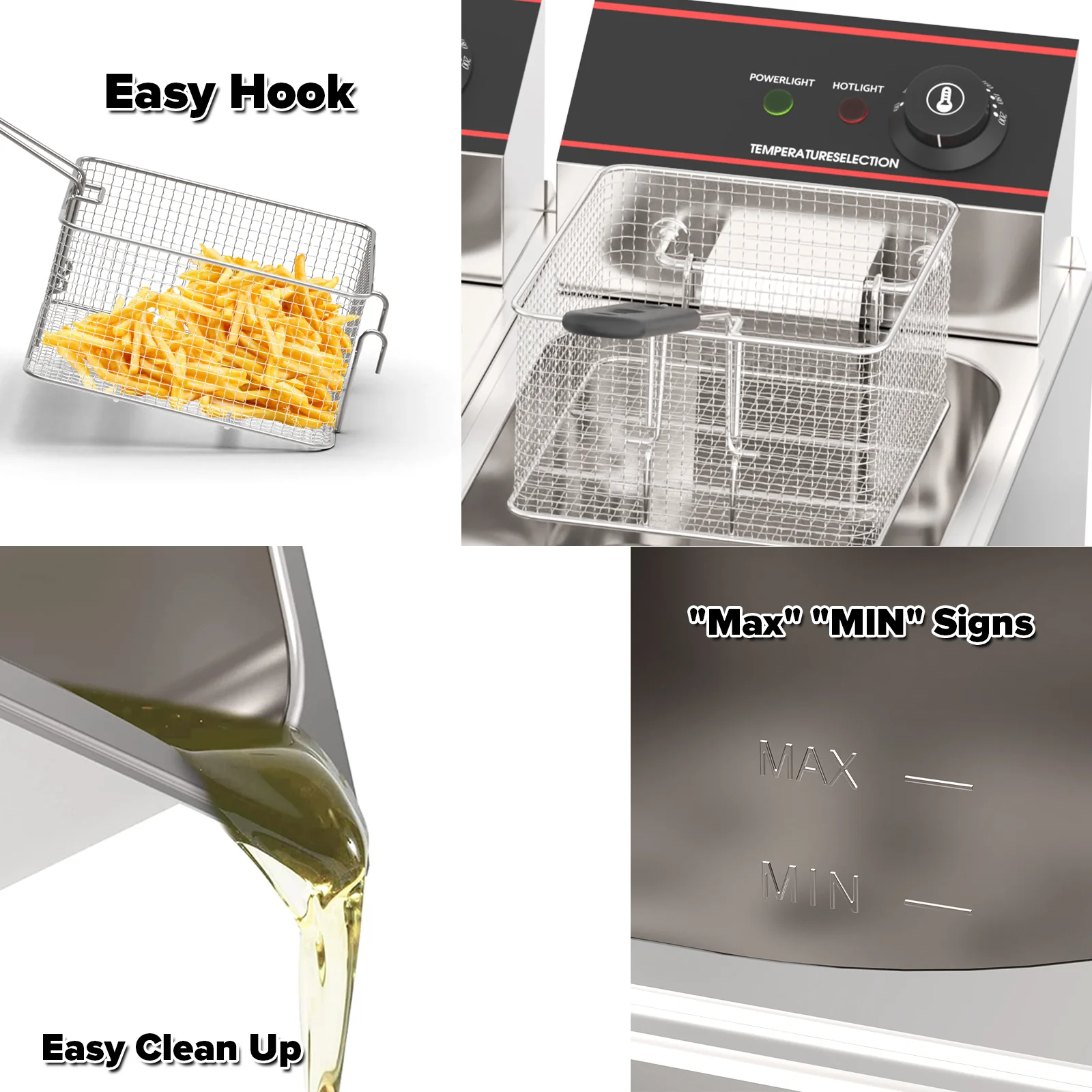 16L Commercial Electric Deep Fryer