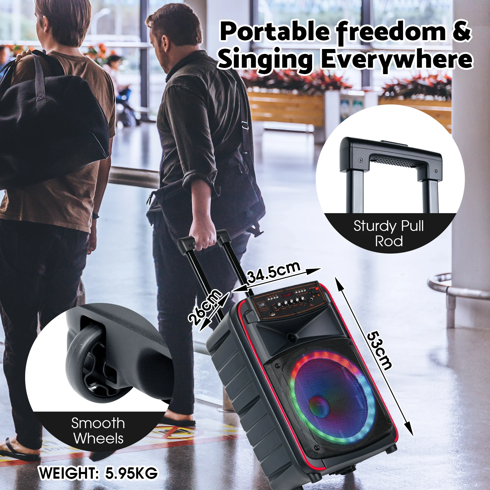 Karaoke Machine Portable Bluetooth Karaoke Speaker