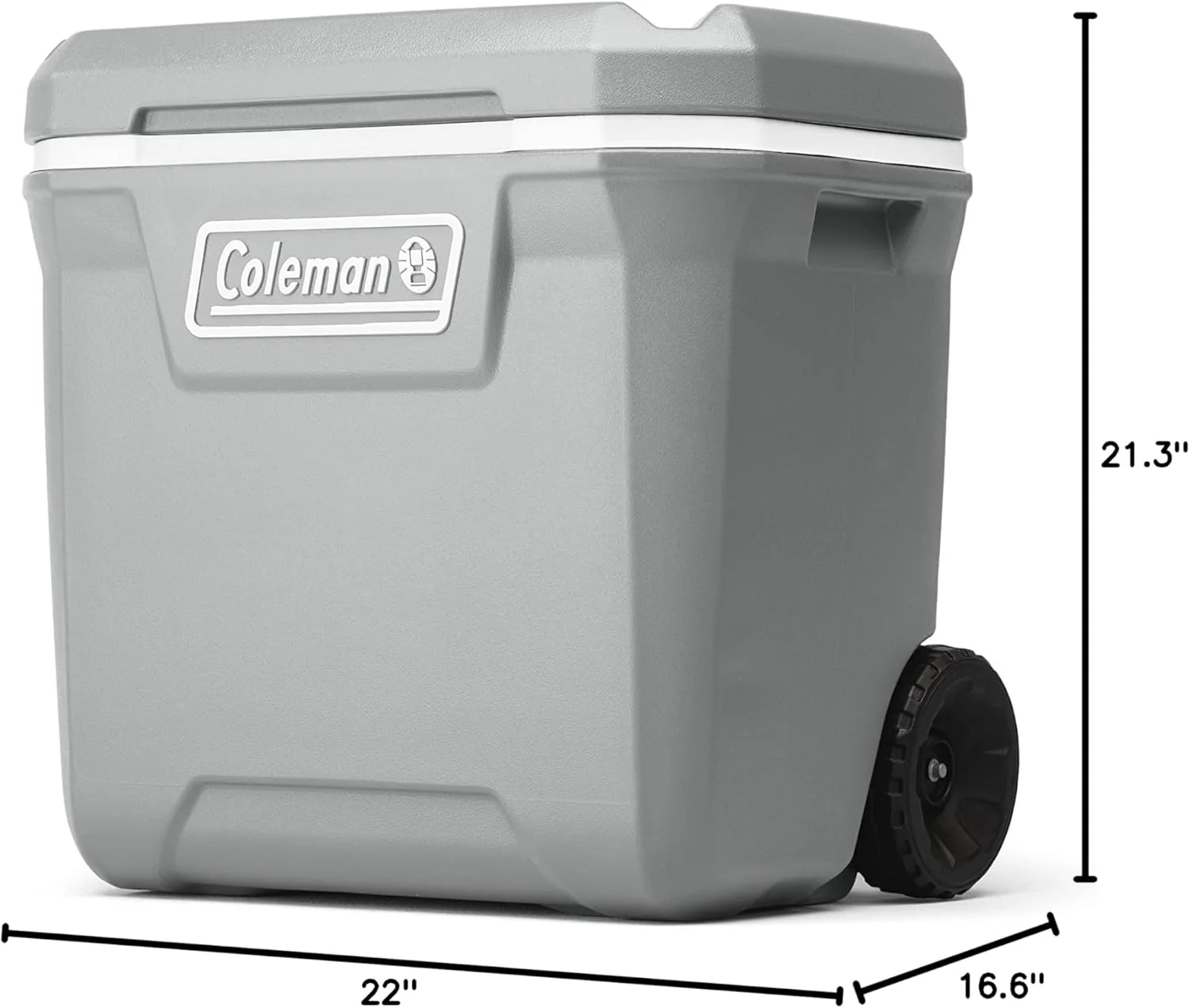 Coleman Classic Series Insulated Portable Wheeled Cooler, Leak-Resistant Outdoor Hard Cooler Keeps Ice up to 5 Days, 100-Quart