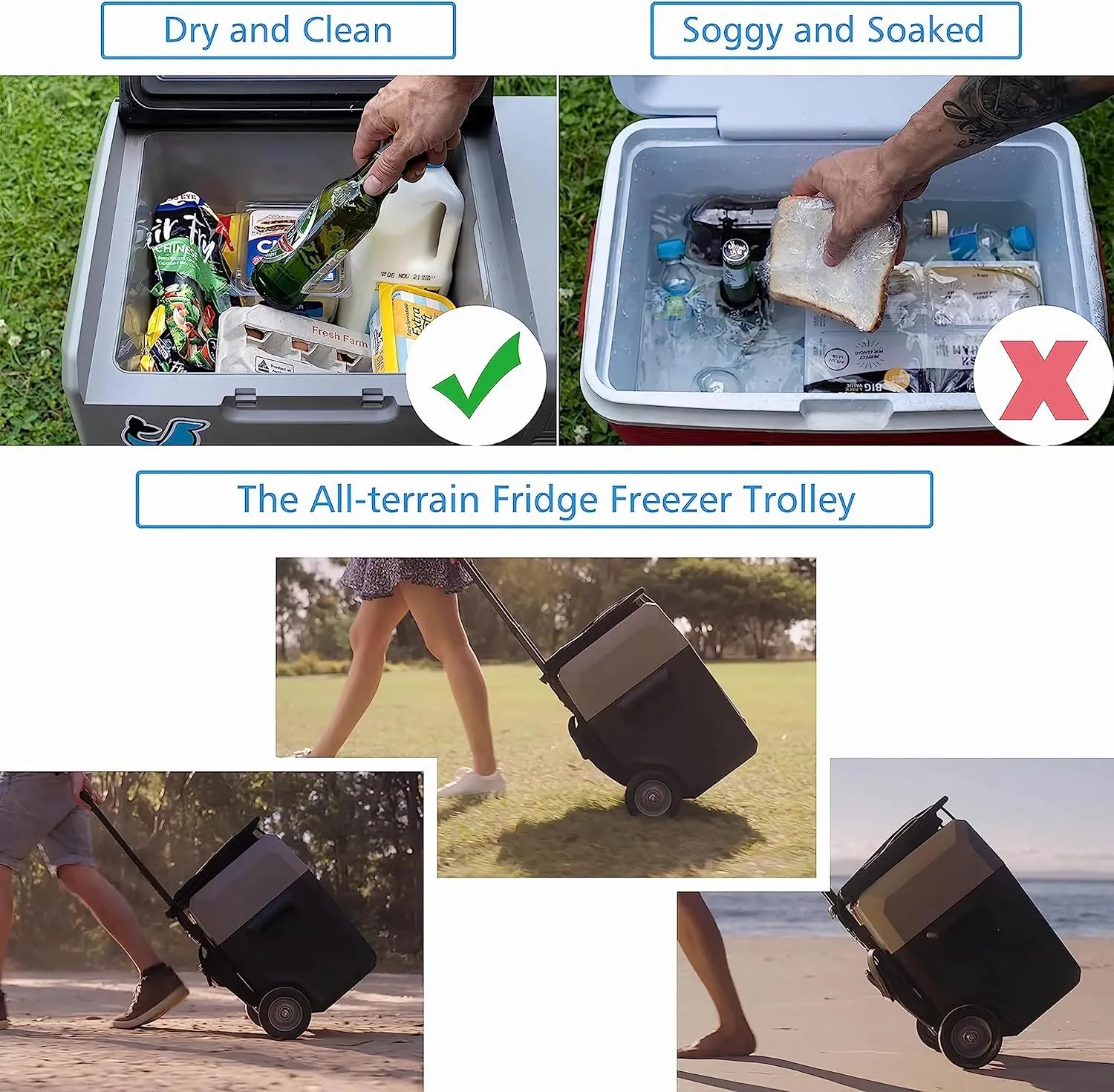 Protable Car Refridgerator, 32Qt Car Freezer with APP Control, 12V Cooler Freezer for Camping, Picnic, Hiking, RV, Boat